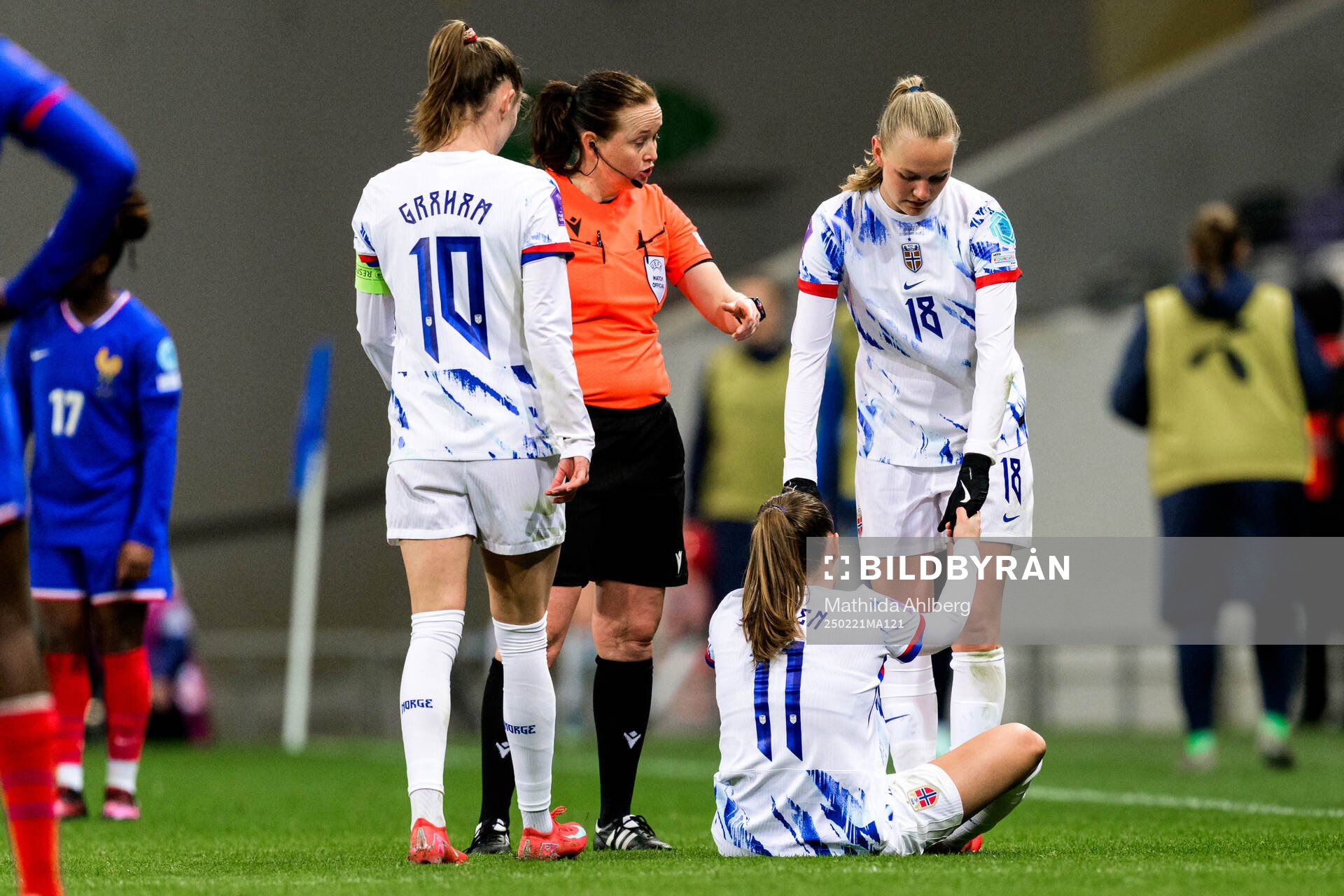 Guro Reiten of Norway in pain