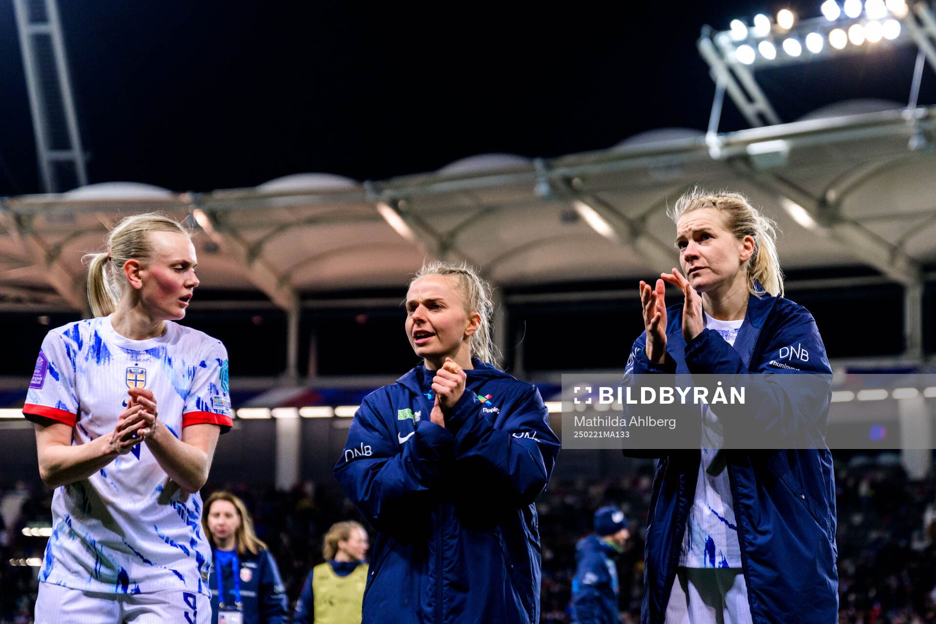 Frida Maanum and Ada Hegerberg of Norway
