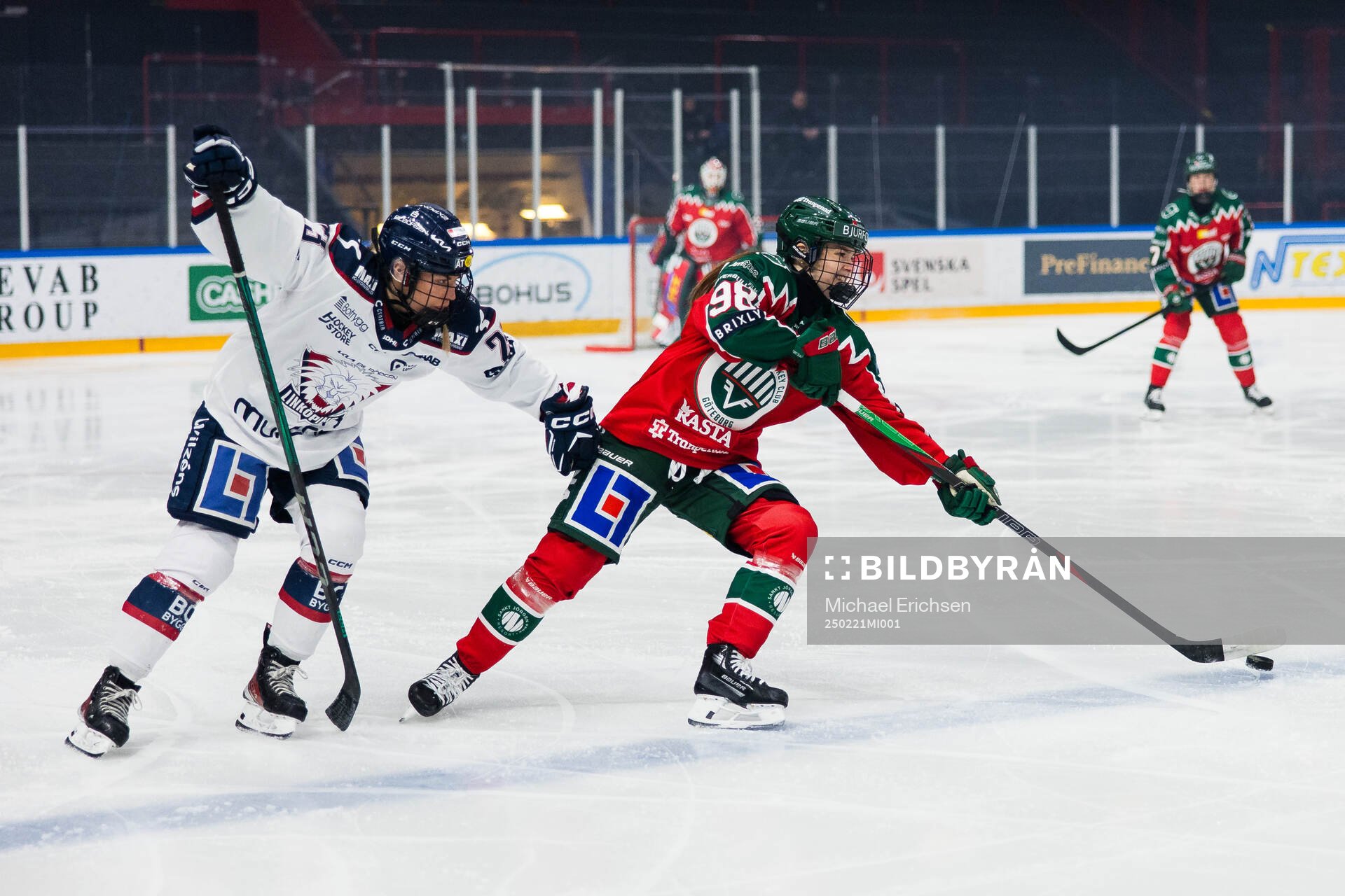 Linköpings Moa Wernblom och Frölundas Felicia Linder
