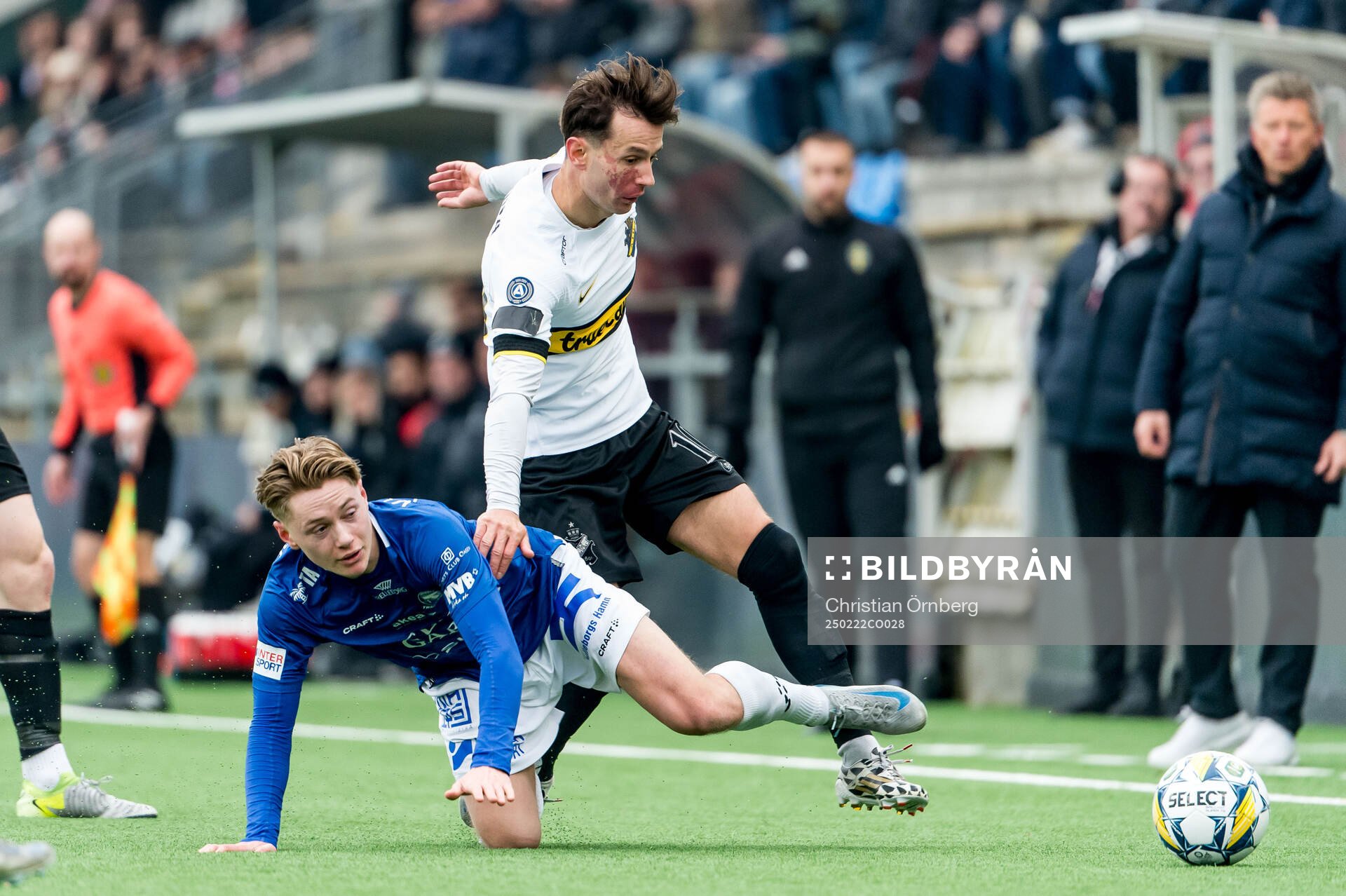 Trelleborgs Oskar Ruuska och AIKs Bersant Celina