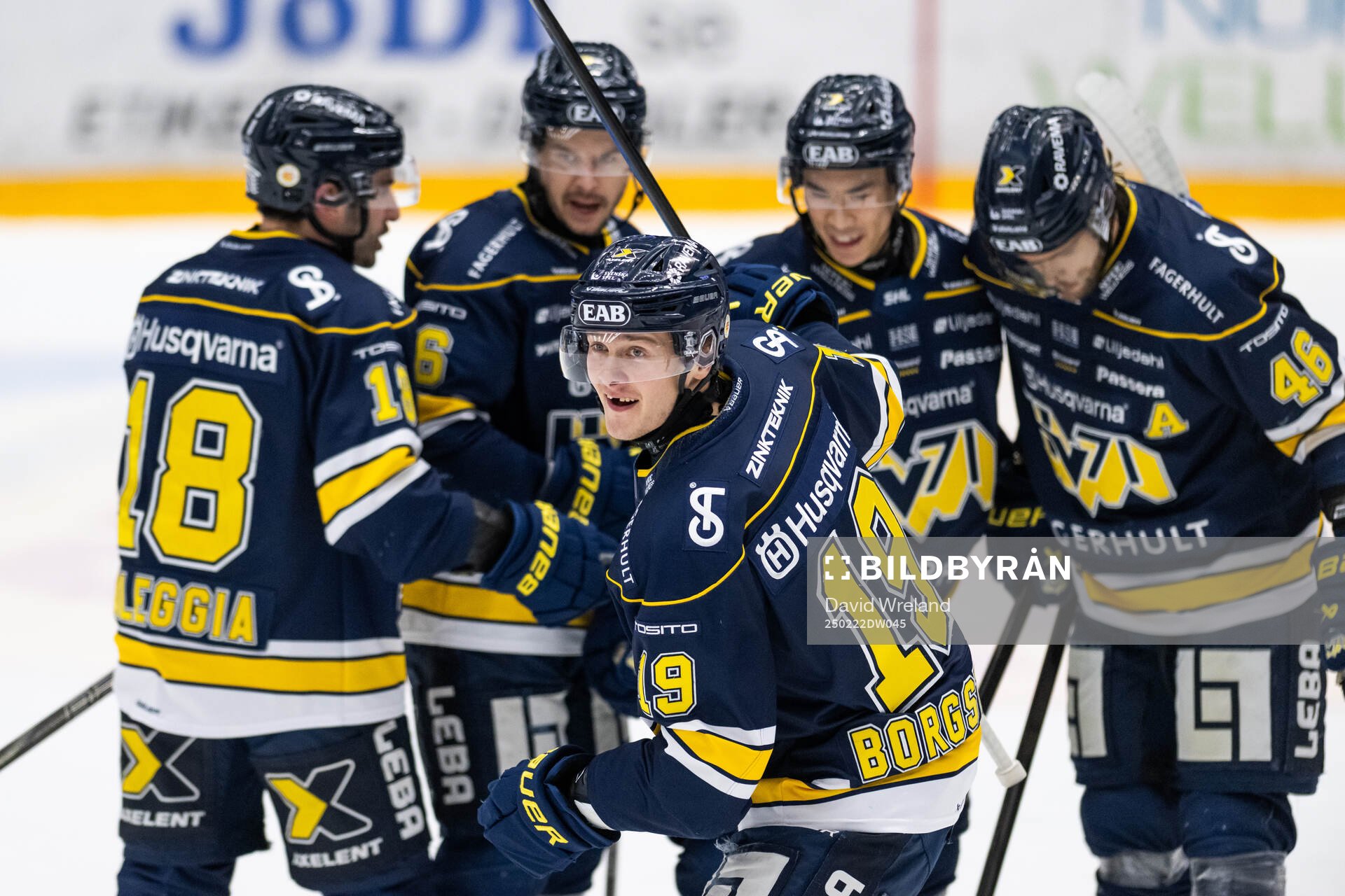 HV71s Henrik Borgström jublar