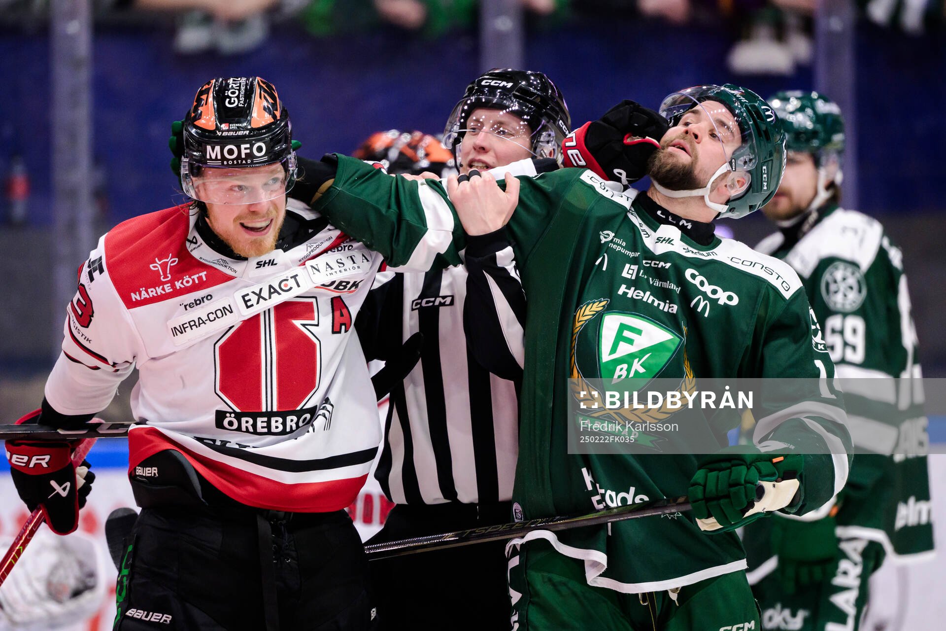 Örebros Christopher Mastomäki och Färjestads Henrik