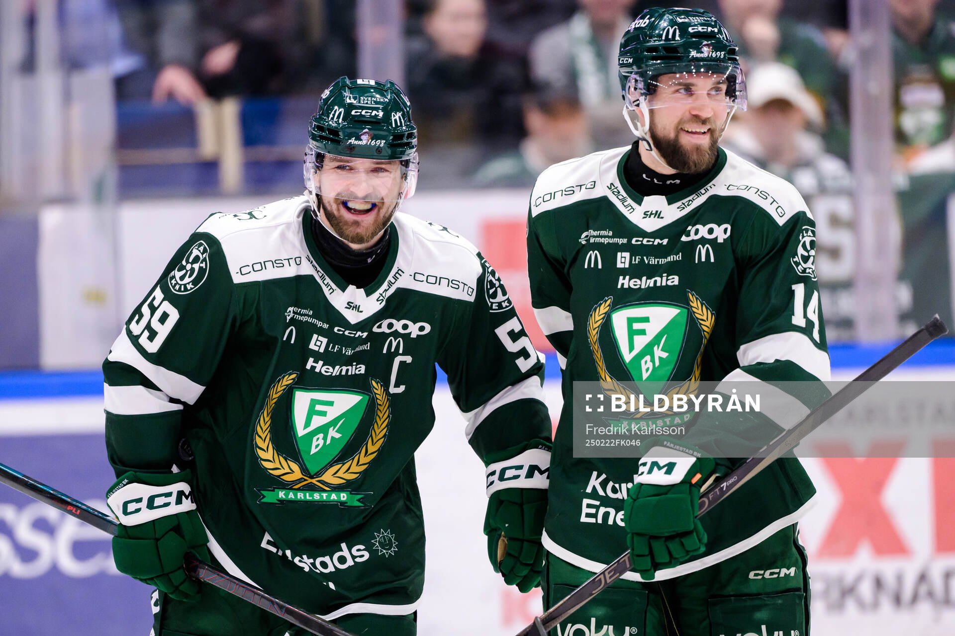 Färjestads Linus Johansson och Henrik Björklund