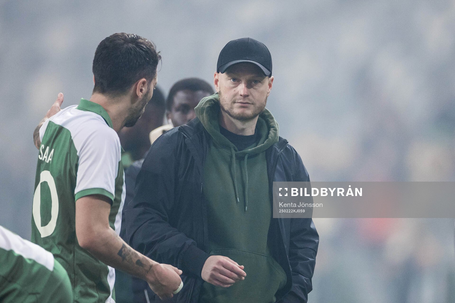 Hammarbys Nahir Besara och tränare Kim Hellberg