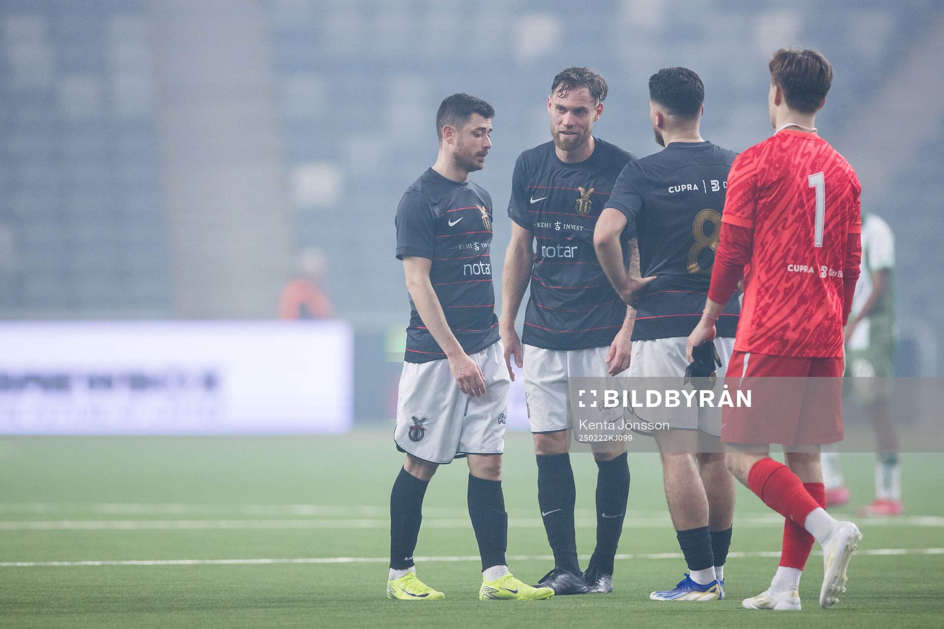 FC Stockholms David Fällman, Luka Dobrijevic och målvakt