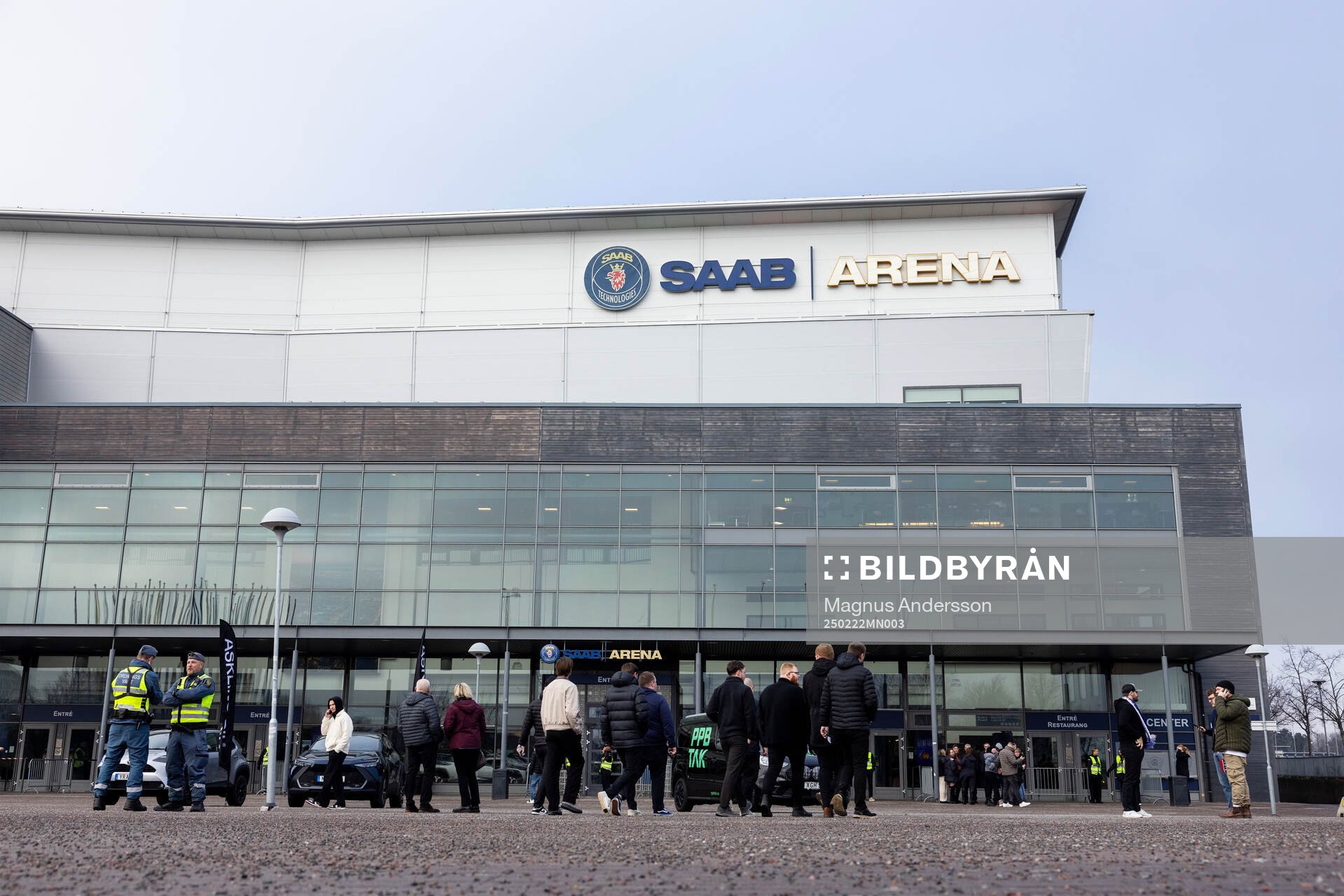 Exteriör vy av Saab Arena