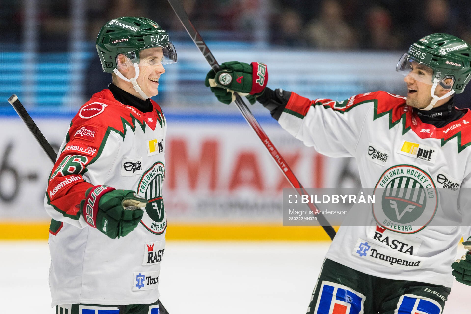 Frölundas Dominik Egli jublar
