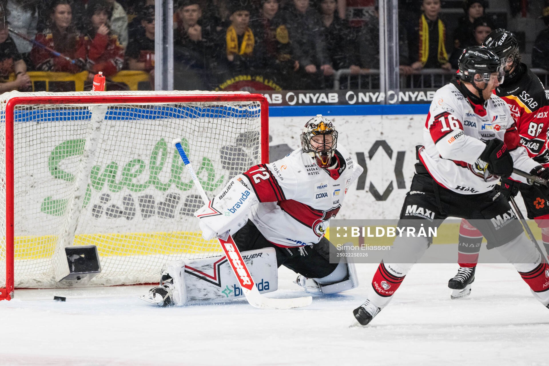 Malmö Redhawks målvakt Daniel Marmenlind släpper in 1-1