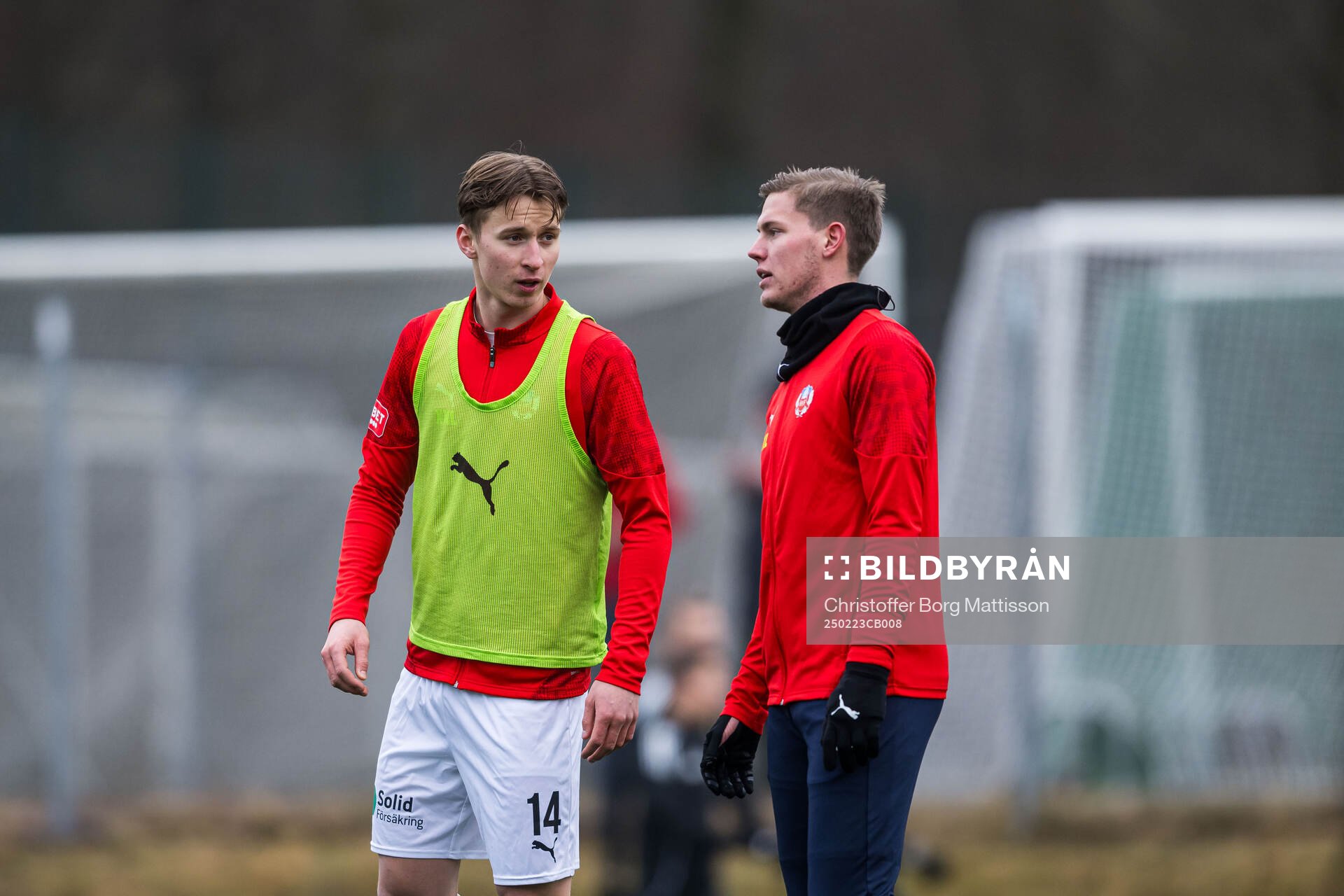 Helsingborgs Lukas Kjellnäs och Taylor Silverholt