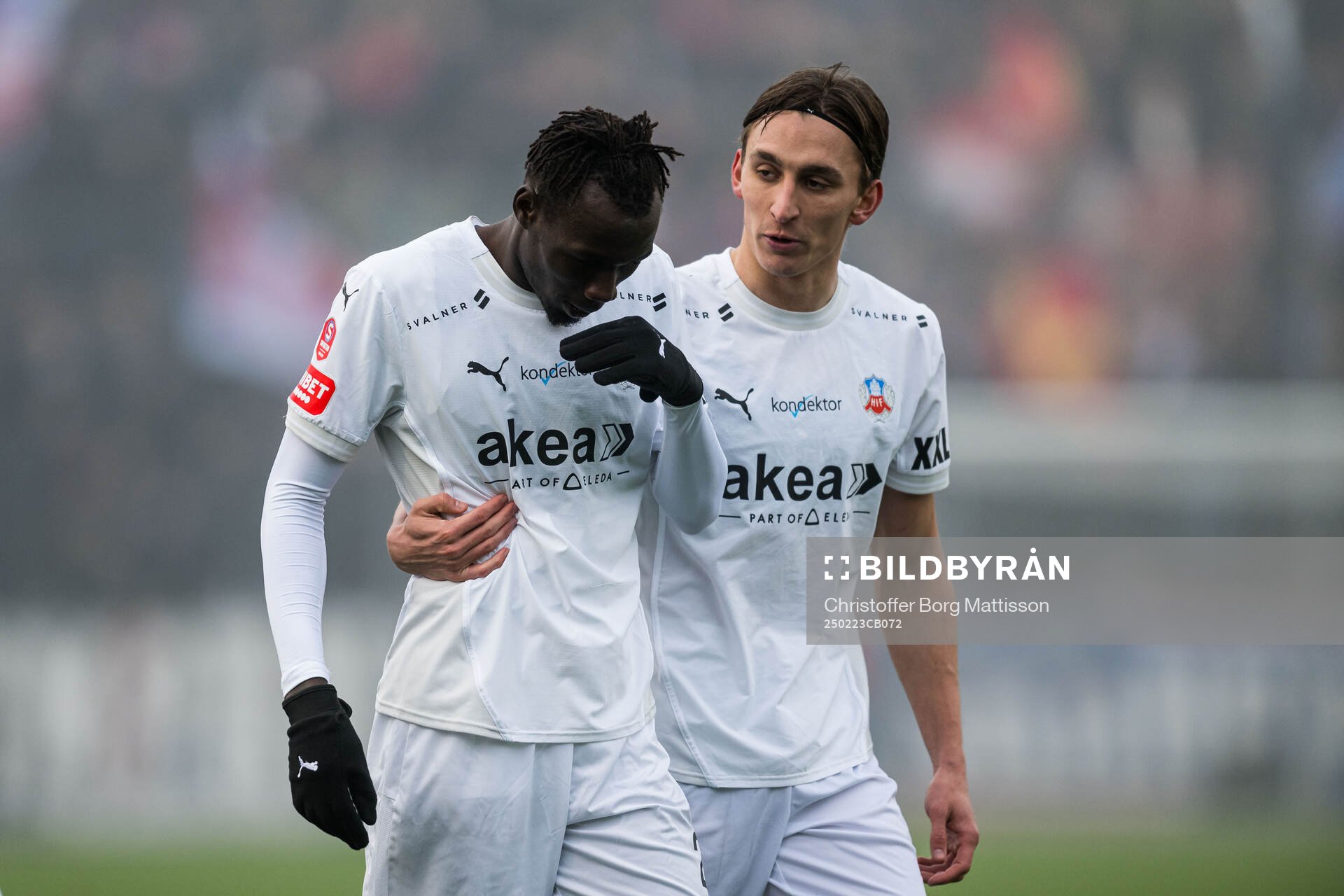 Helsingborgs Ebrima Bajo och Wilhelm Nilsson