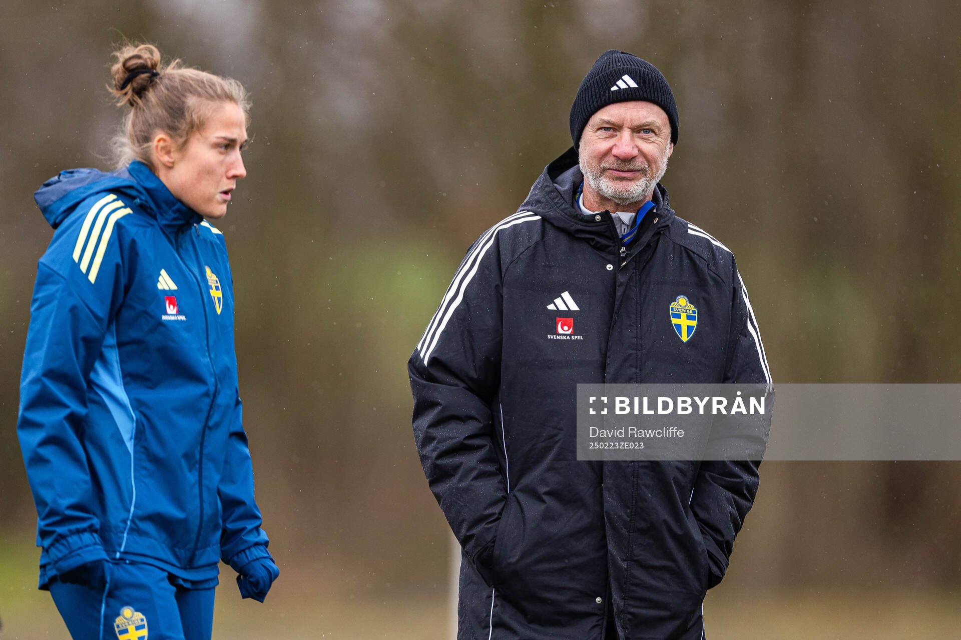 Filippa Angeldahl and Head coach Peter Gerhardsson of the
