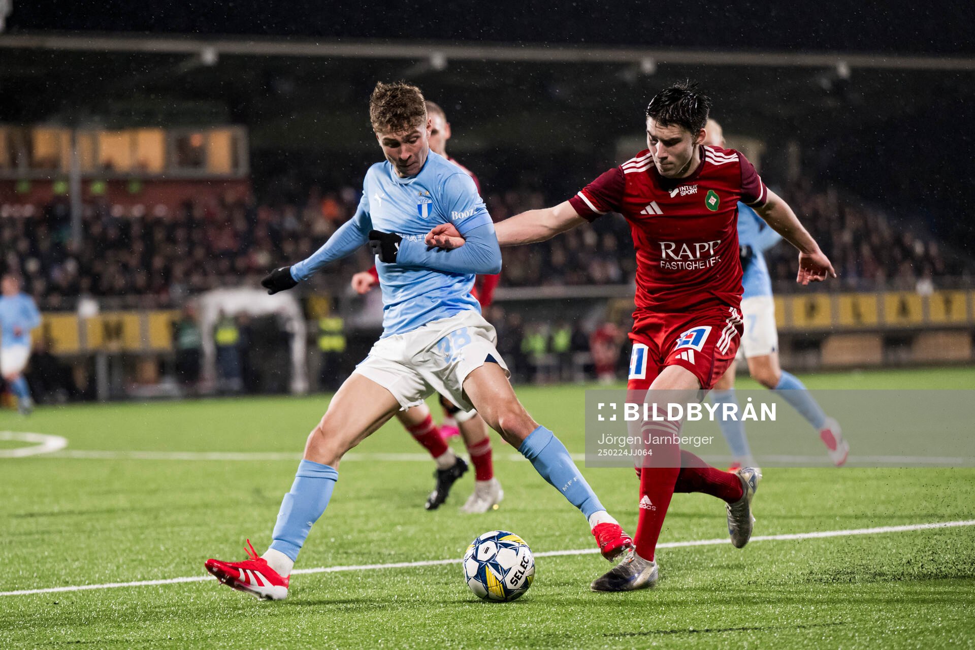 Malmö FFs Hugo Bolin och Skövde AIKs Valdemar Linnarsson