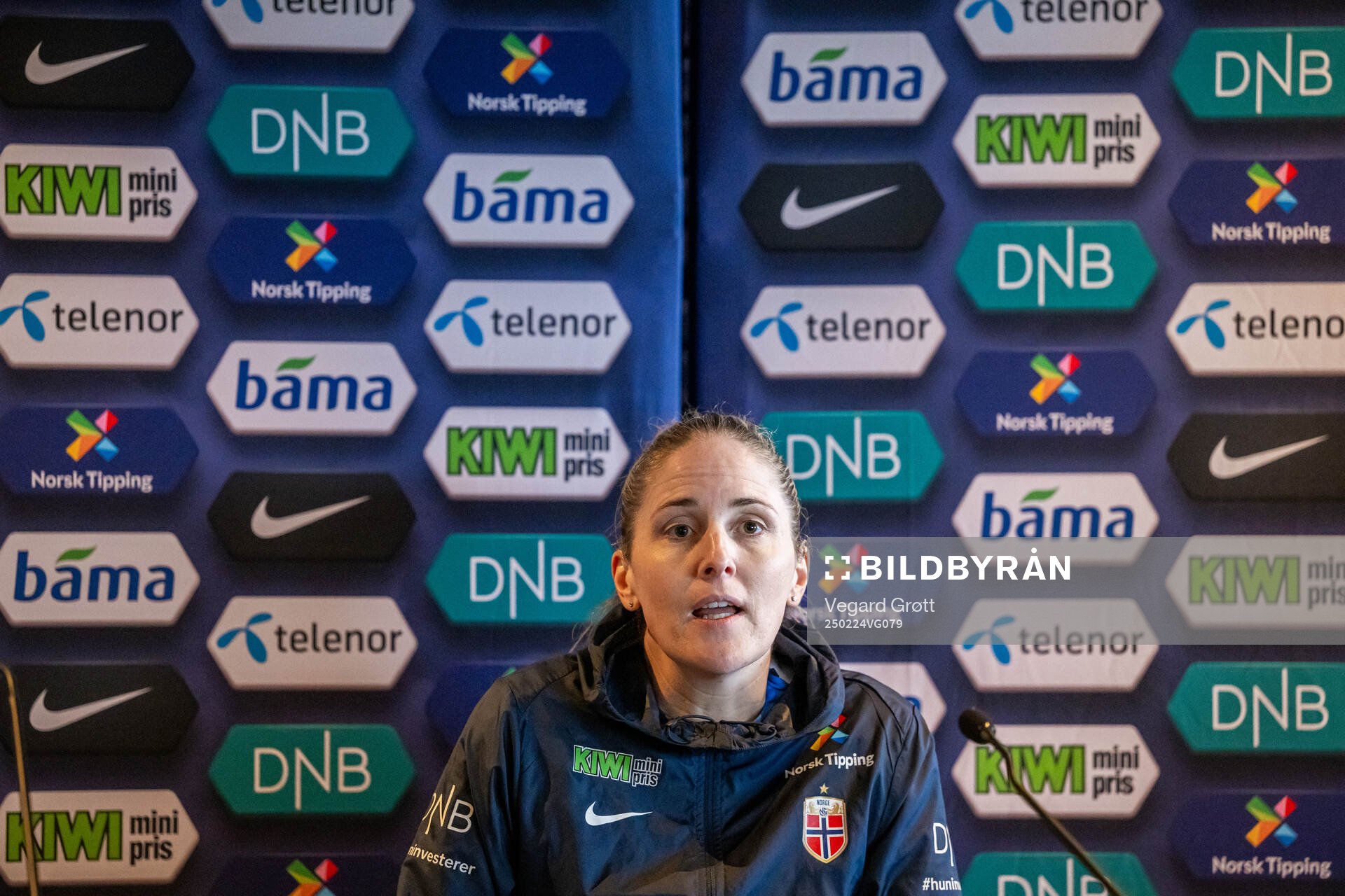 Head coach Gemma Grainger of the Norwegian women's national