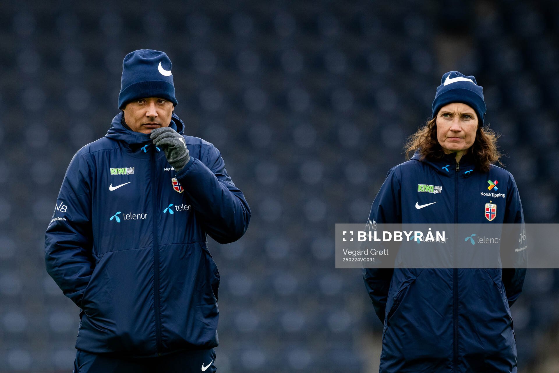 Assistant coach Lee Skyrme and assistant coach Ingvild