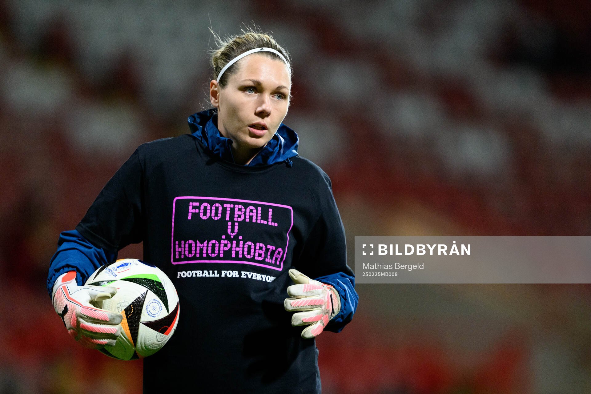 Goalkeeper Jennifer Falk of Sweden