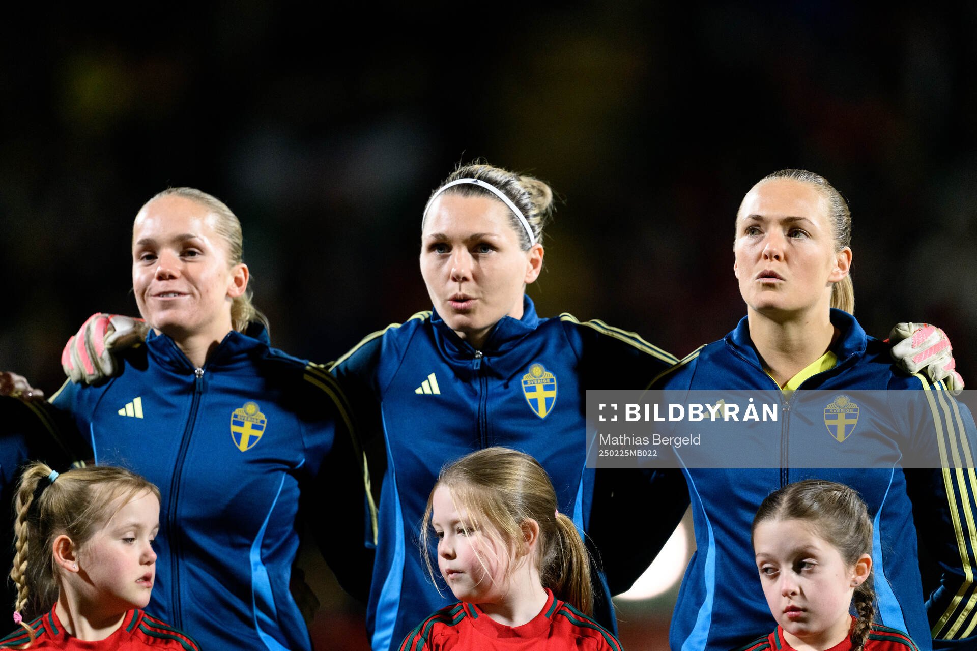 Hanna Lundkvist, goalkeeper Jennifer Falk and Magdalena