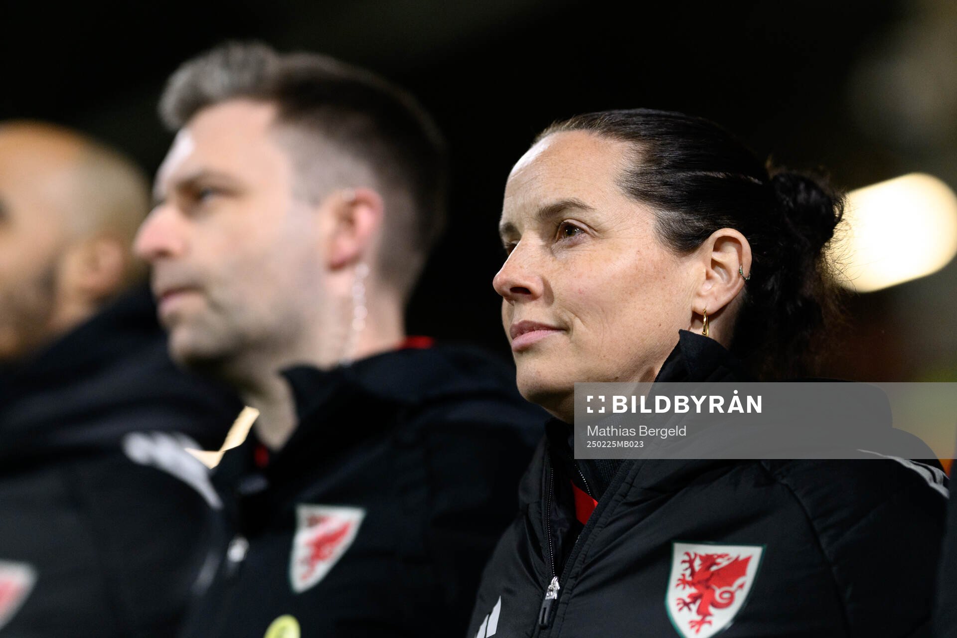 Head coach Rhian Wilkinson of Wales ahead of the UEFA Women's Nations League football match between Wales and Sweden on February 25, 2025 in Wrexham.