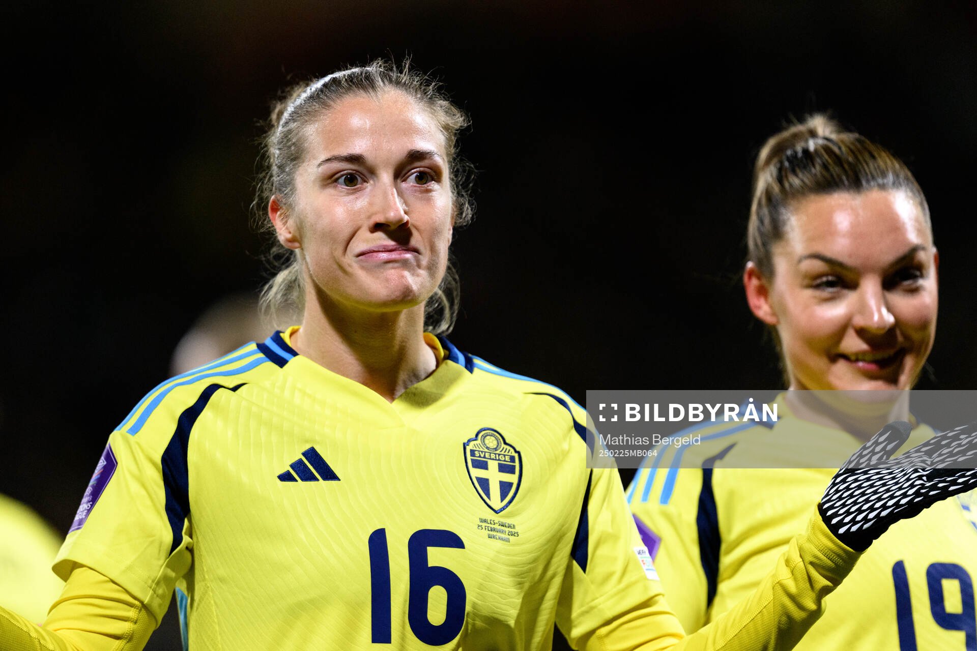 Filippa Angeldahl of Sweden celebrates