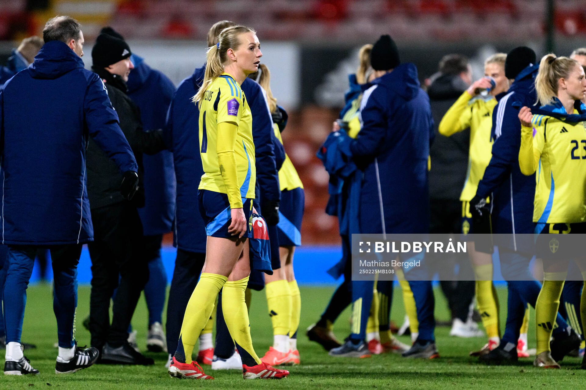 Stina Blackstenius of Sweden looks dejected