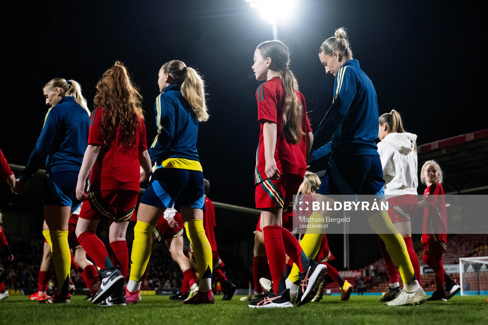 Emma Kullberg of Sweden enters the pitch