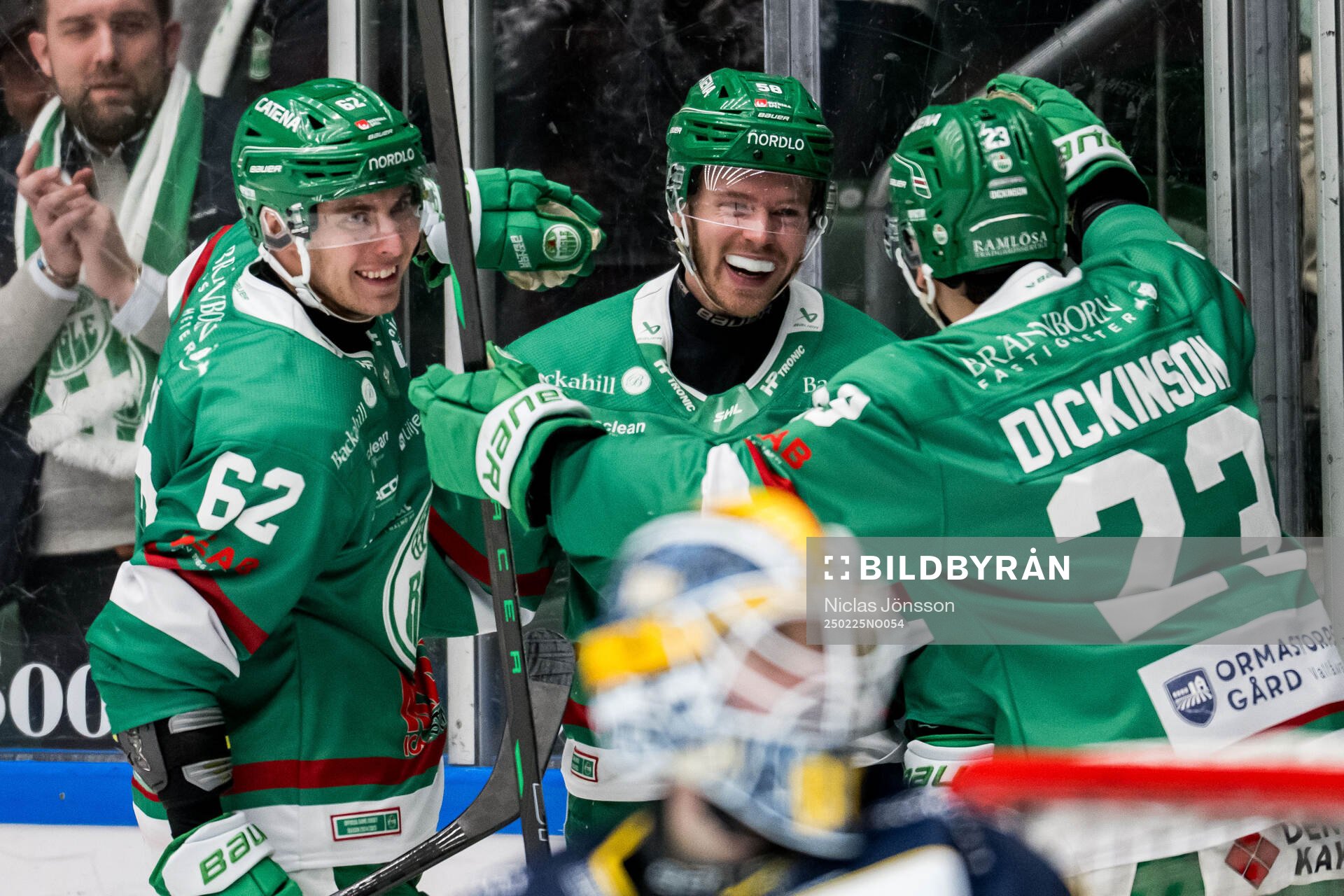 Rögles Lubos Horky, Filip Johansson och Josh Dickinson