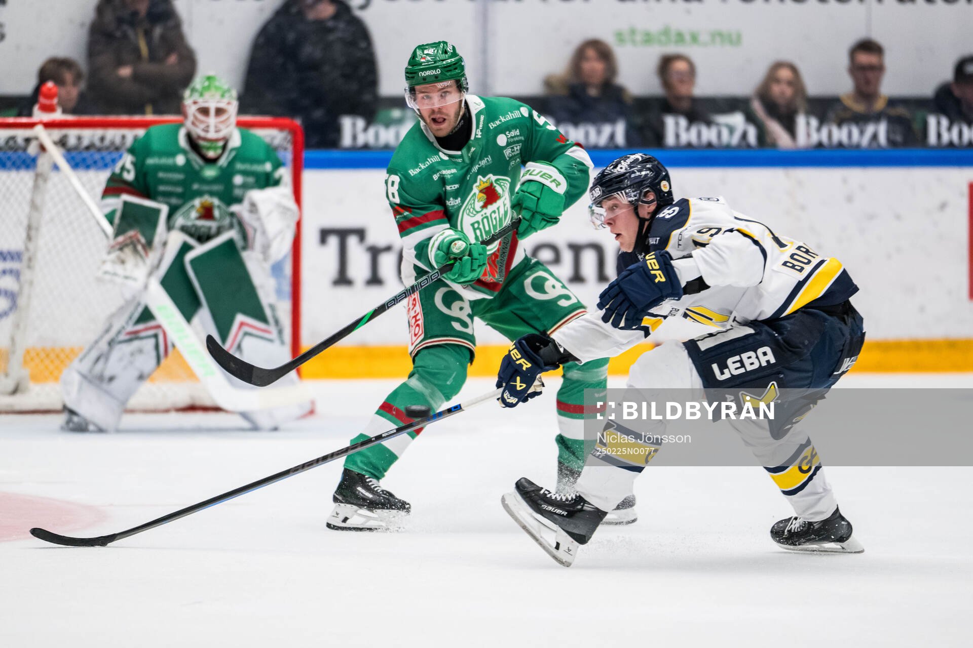 Rögles Filip Johansson och HV71s Henrik Borgström