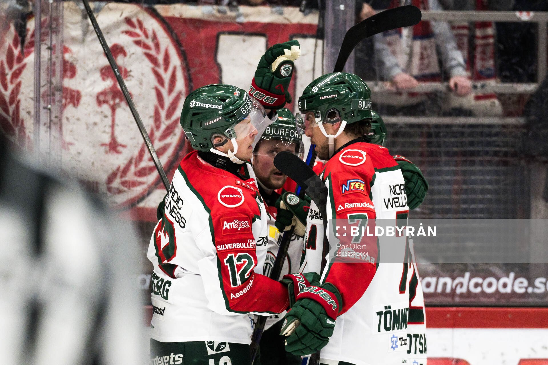 Frölundas Max Friberg, Henrik Tömmernes och Erik Thorell