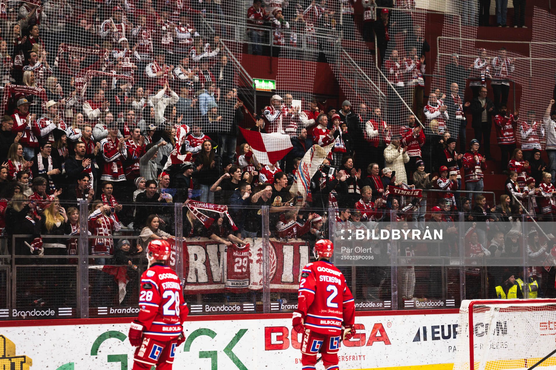 Timråsupportrarna jublar