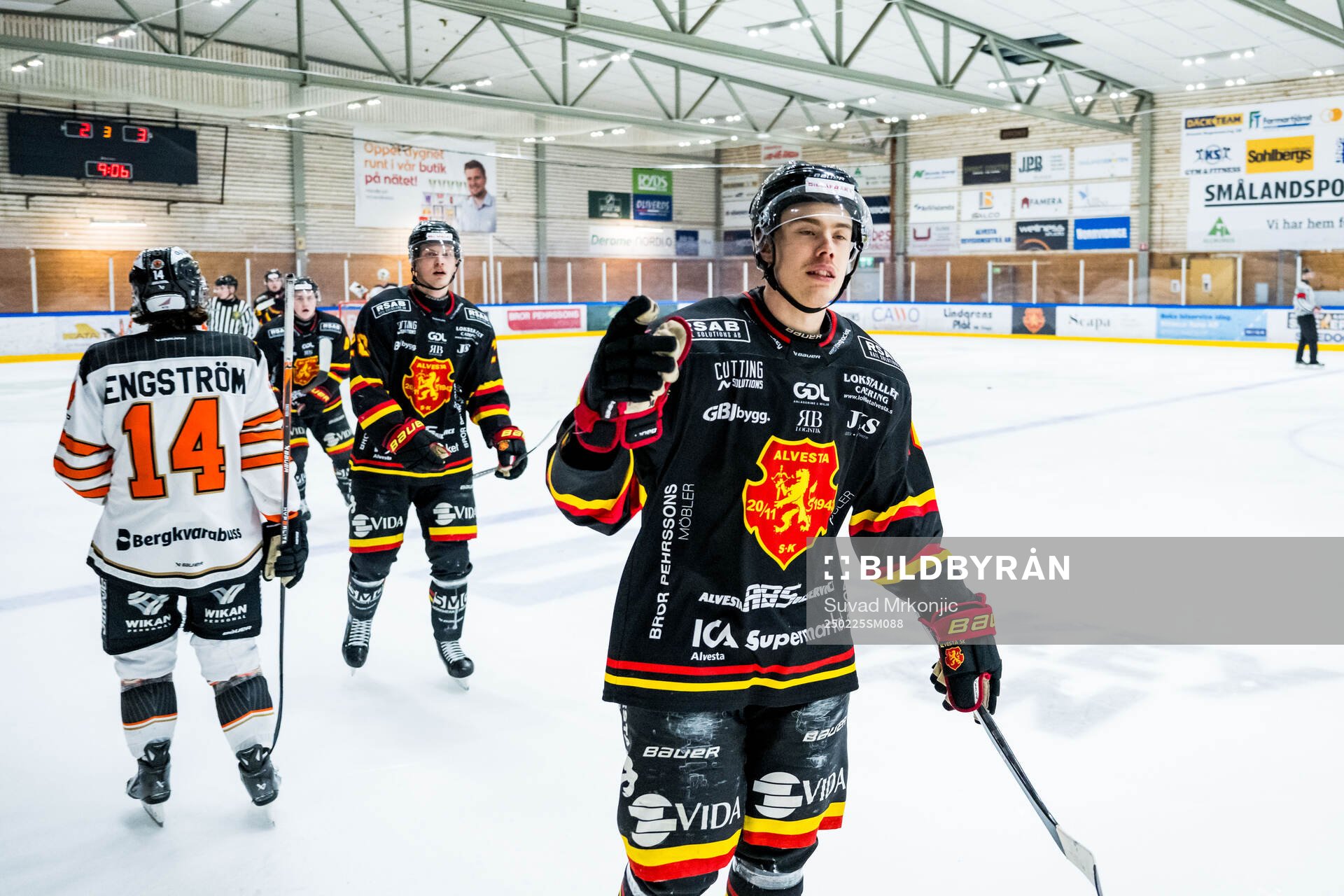 Alvesta SKs Gabriel Melin jublar