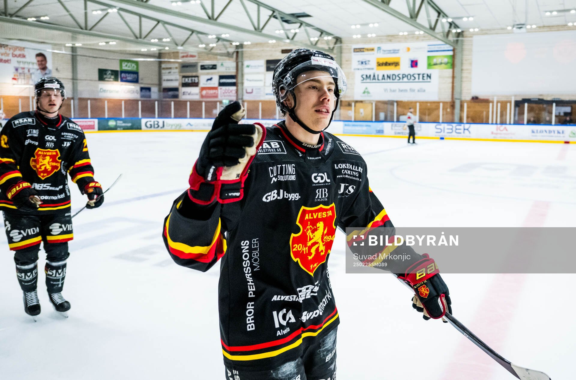 Alvesta SKs Gabriel Melin jublar