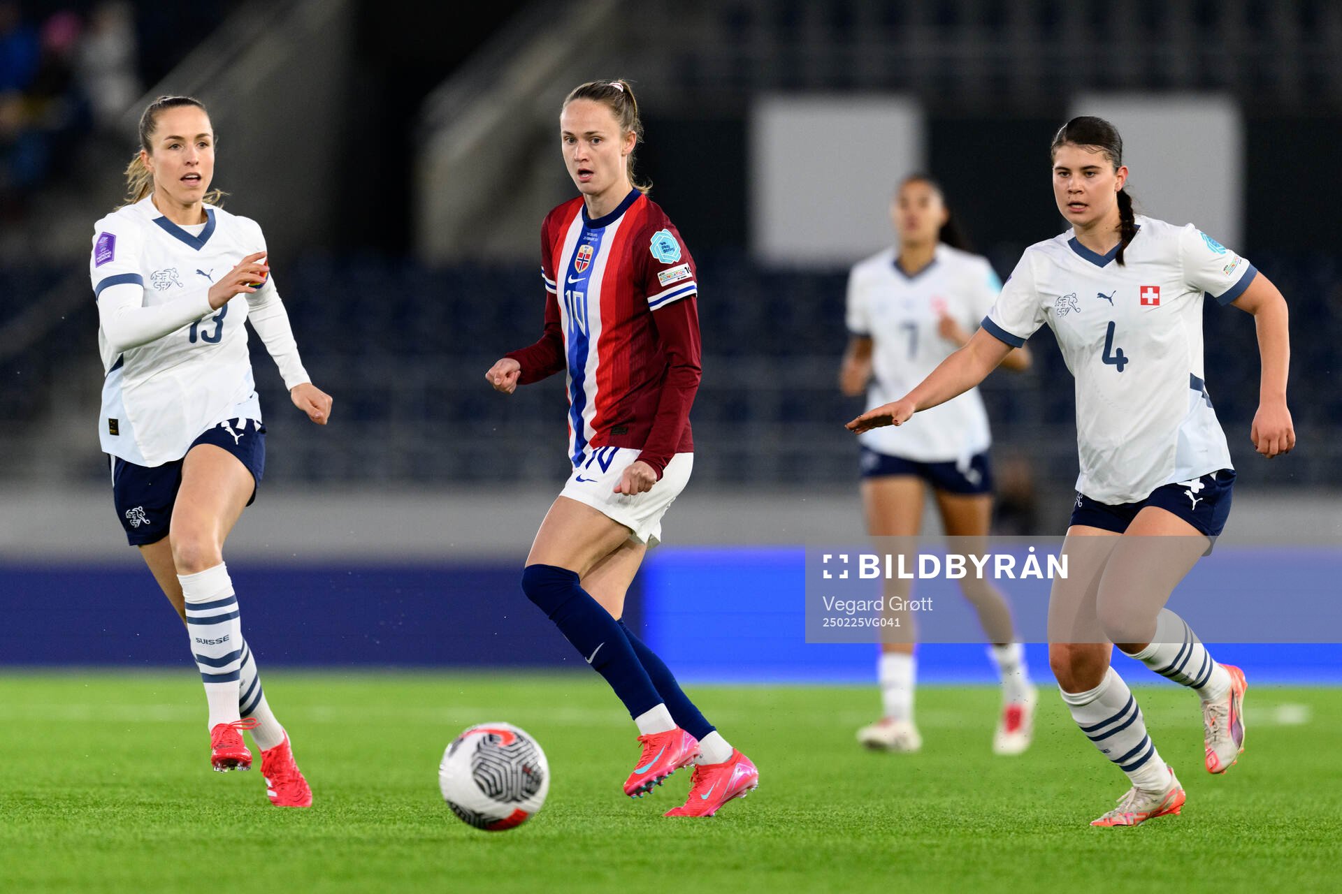Lia Wälti and Noemi Ivelj of Switzerland against Caroline