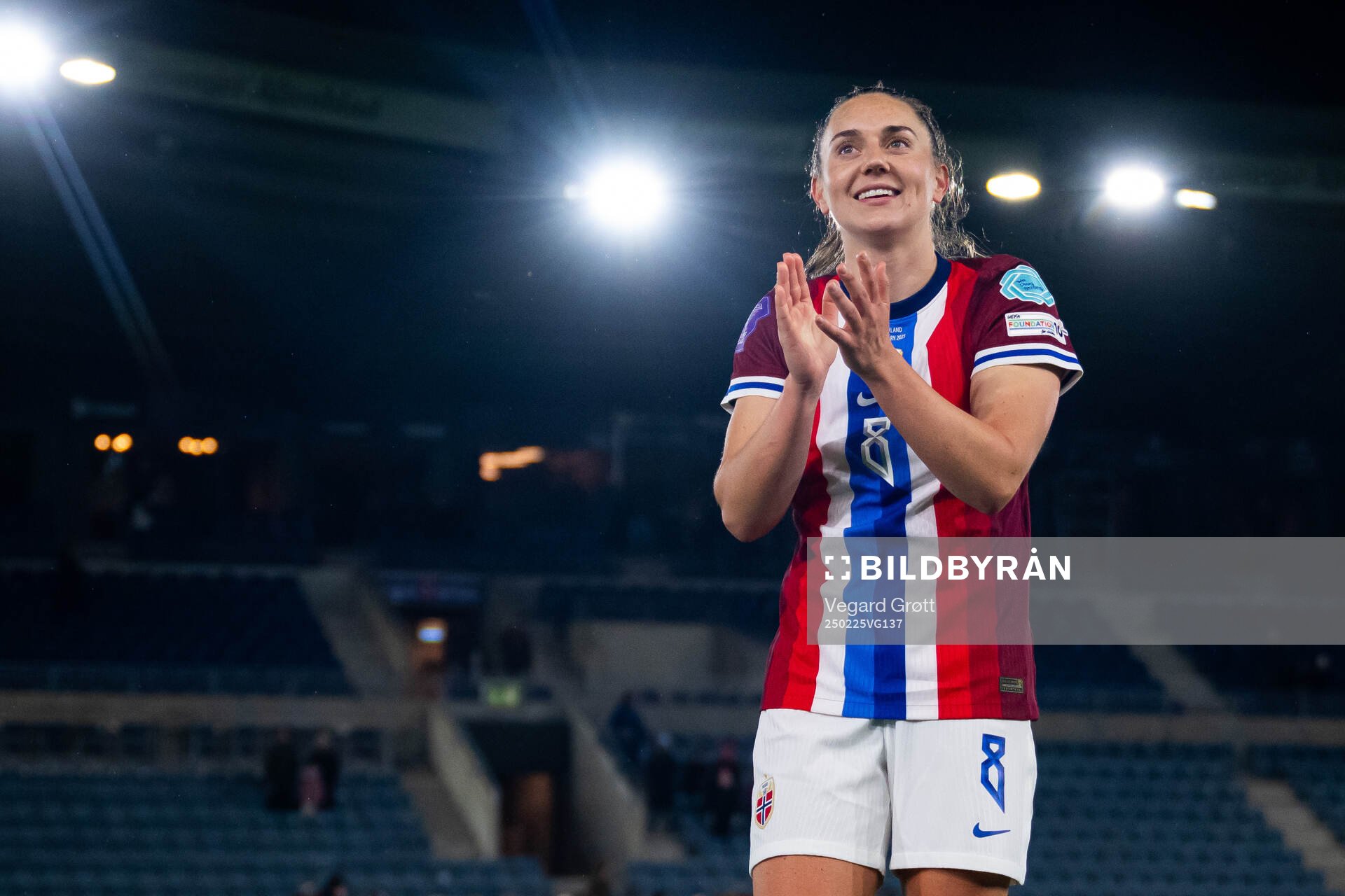 Vilde Bøe Risa of Norway celebrates