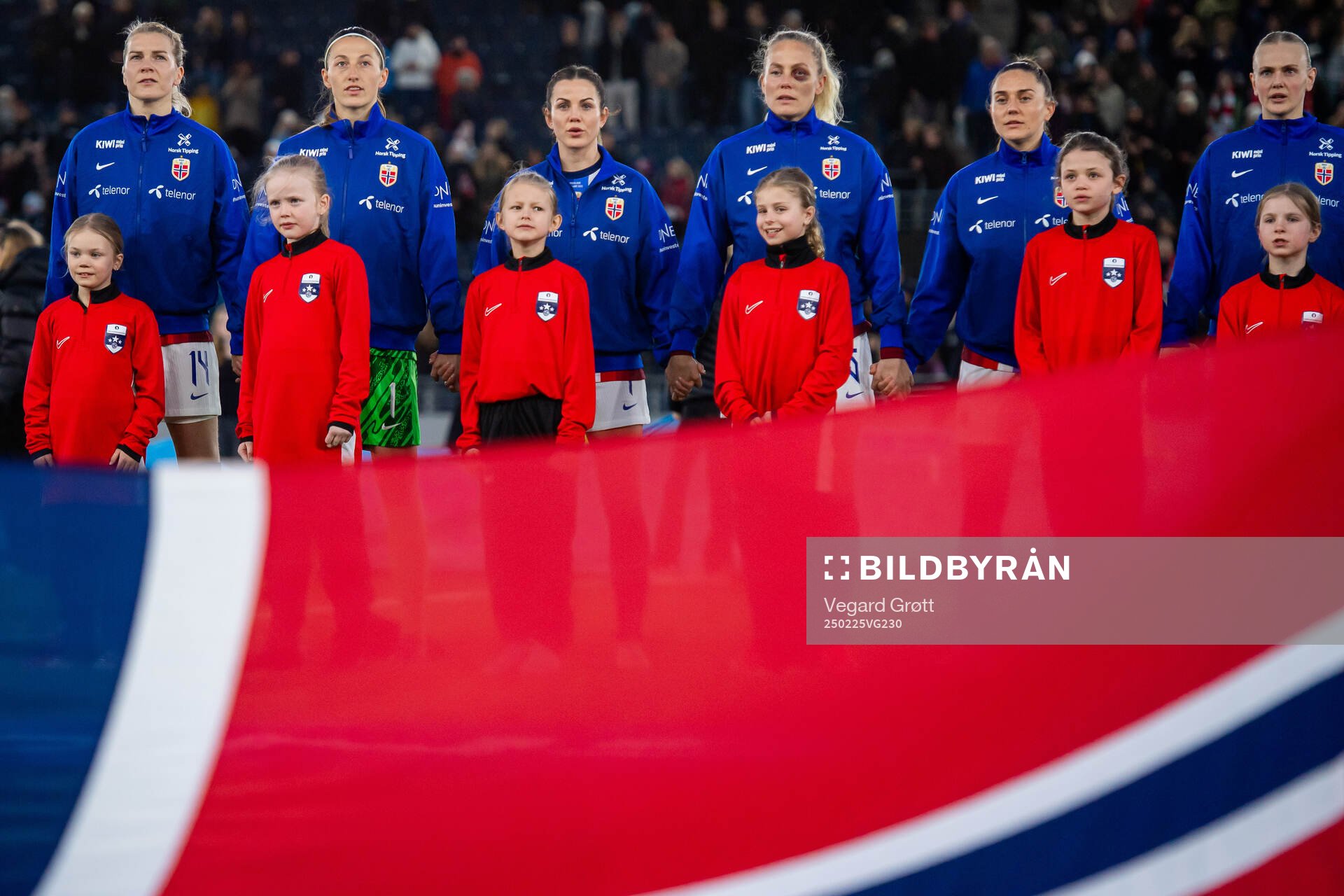 Ada Hegerberg, goalkeeper Cecilie Fiskerstrand, Tuva