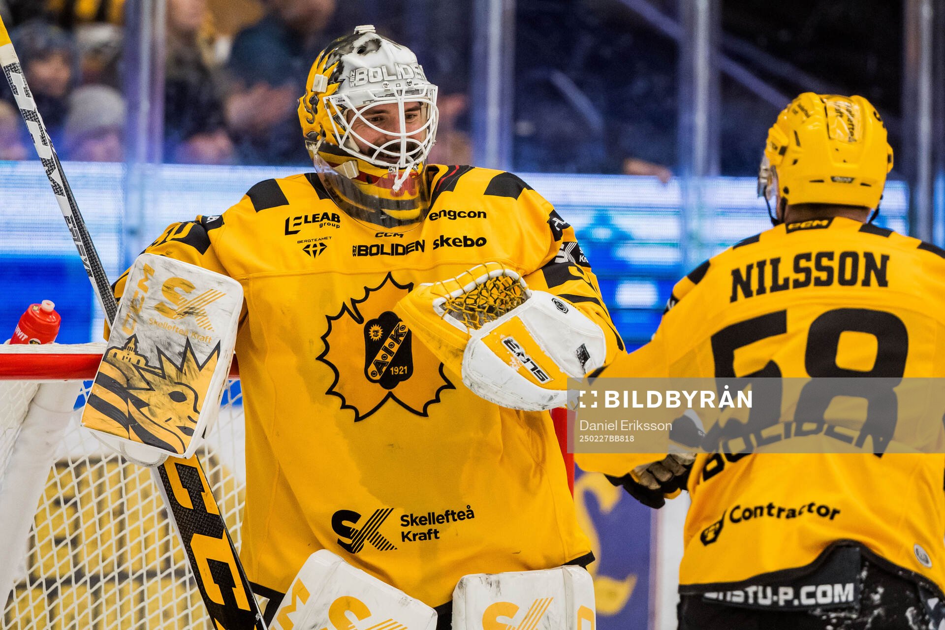 Skellefteås målvakt Gustaf Lindvall