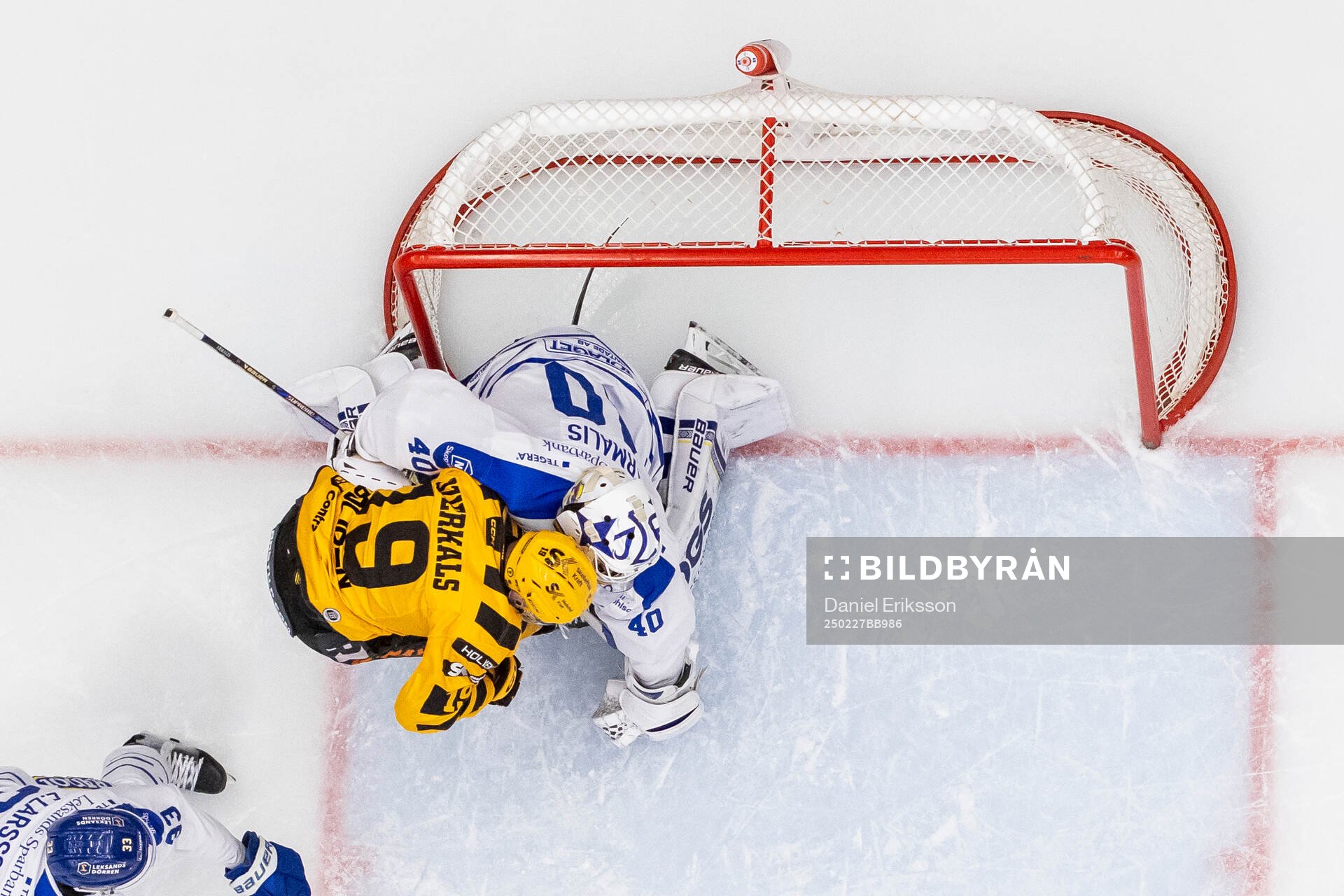 Skellefteås Martins Dzierkals och Leksands målvakt Mantas
