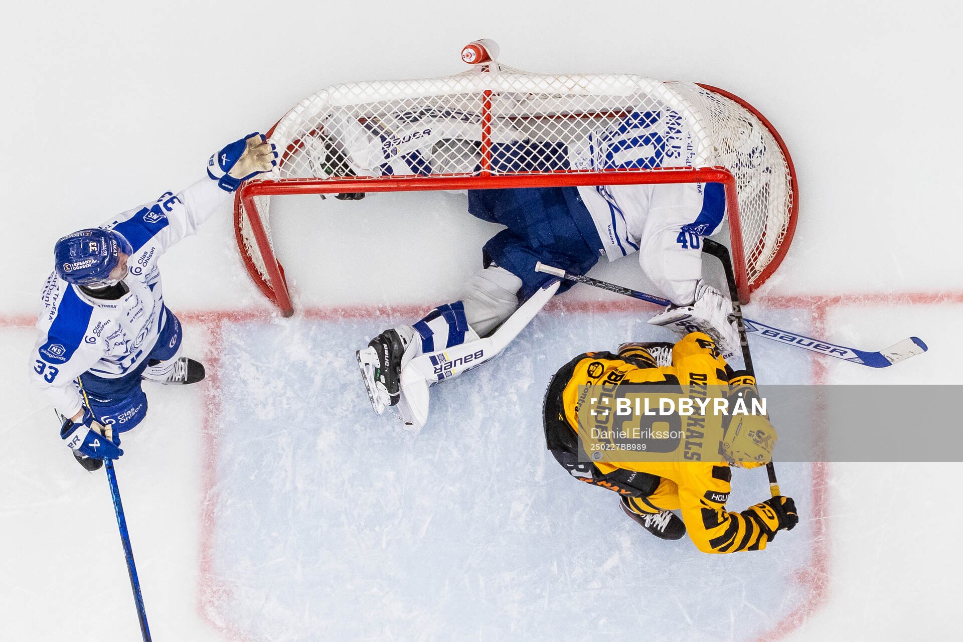 Skellefteås Martins Dzierkals och Leksands målvakt Mantas