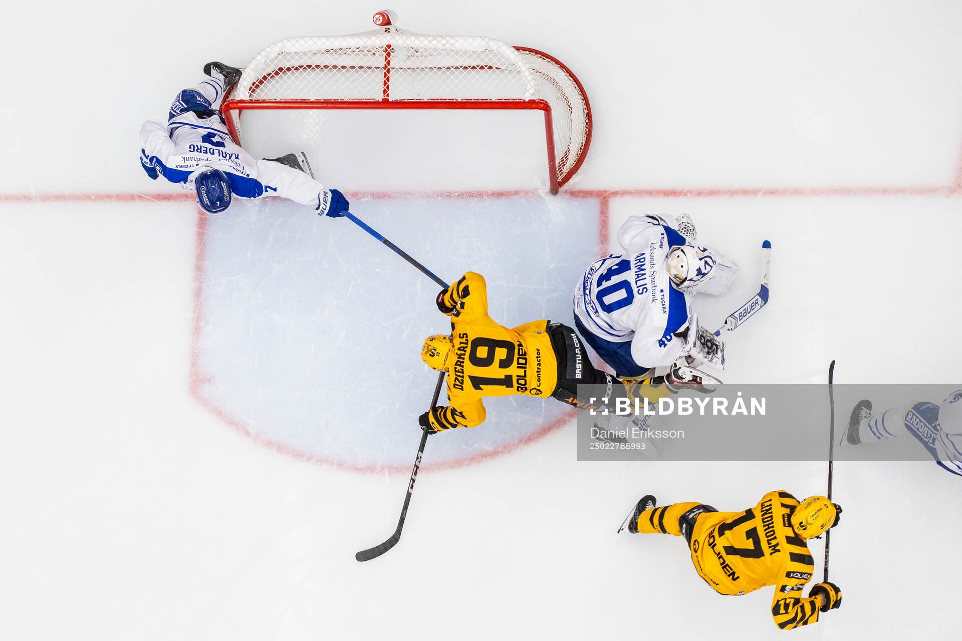Leksands Marcus Karlberg och Leksands målvakt Mantas