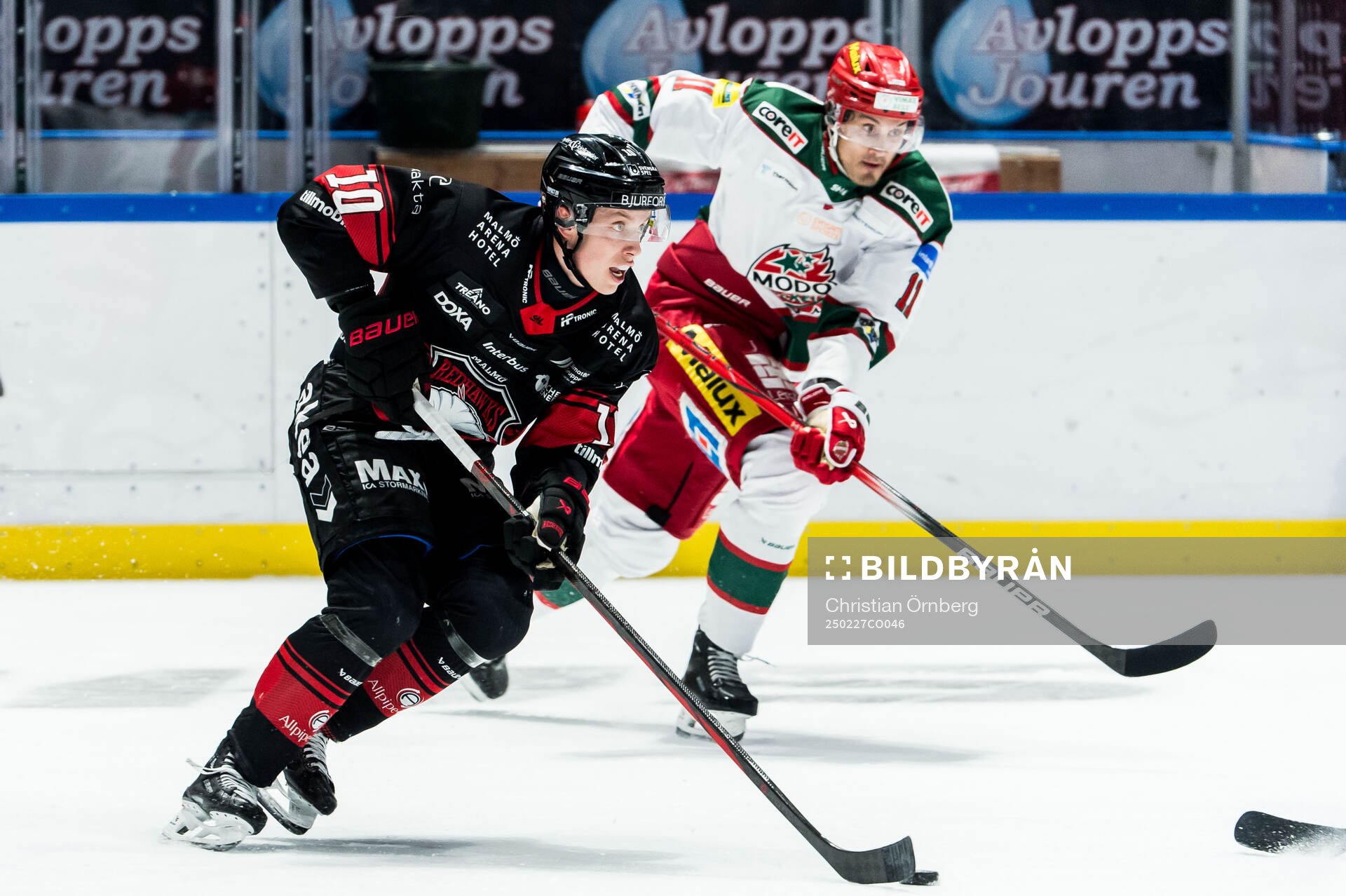 Malmö Redhawks William von Barnekow och Modos Alexander
