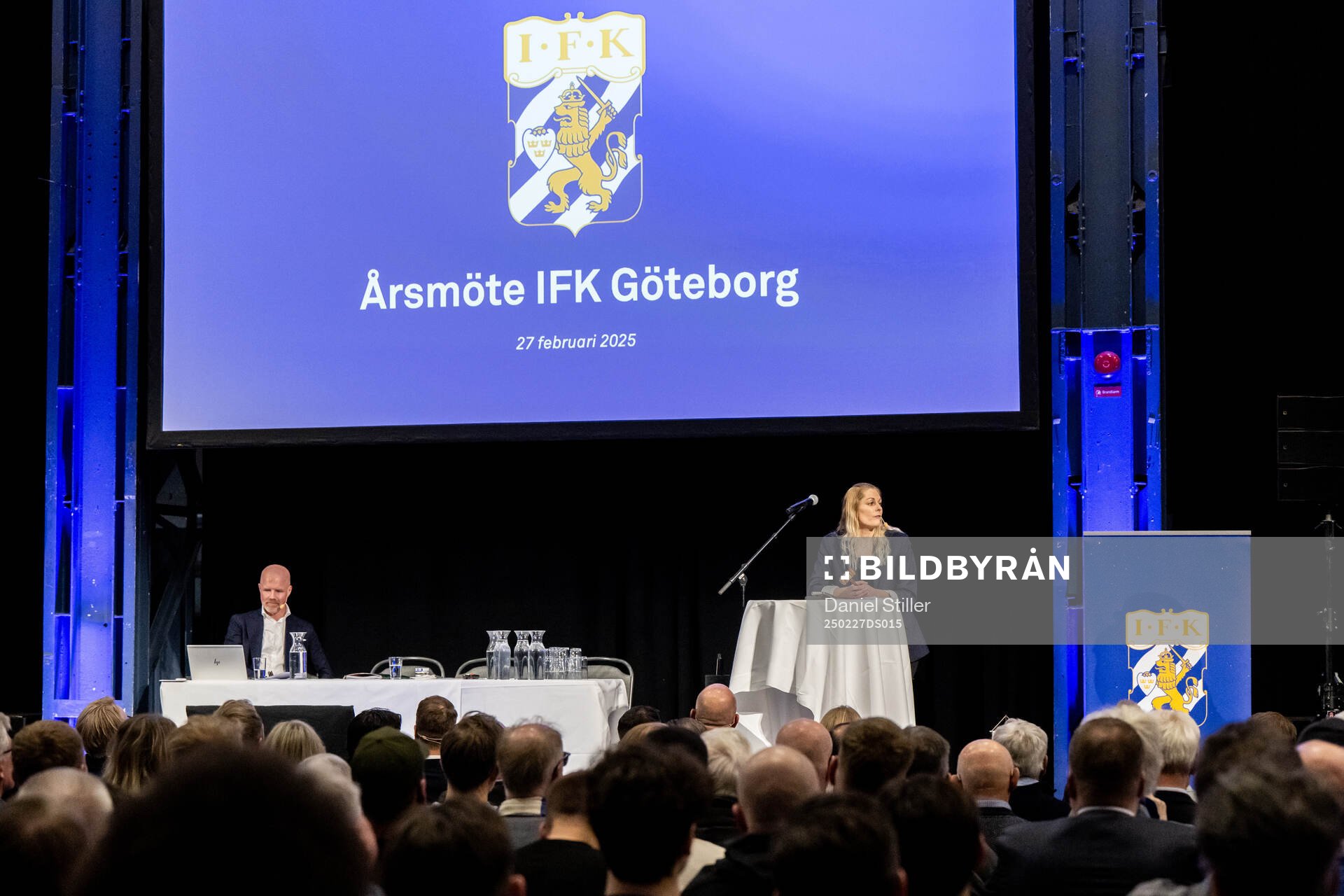 Vice ordförande Teresa Utkovic under IFK Göteborgs årsmöte den 27 februari 2025 i Göteborg. 