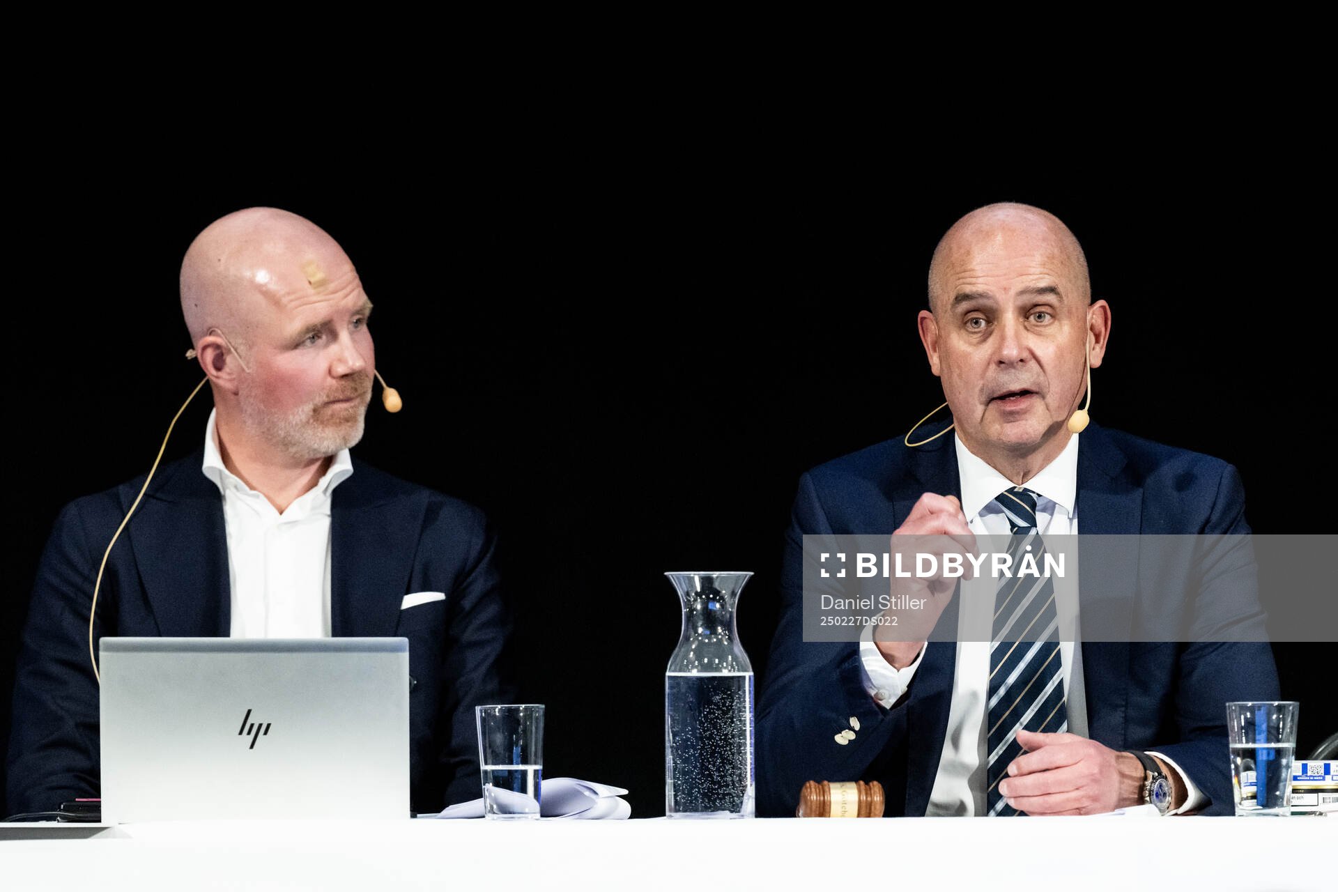 Mötessekreterare Peter Brandt och mötesordförande Anders