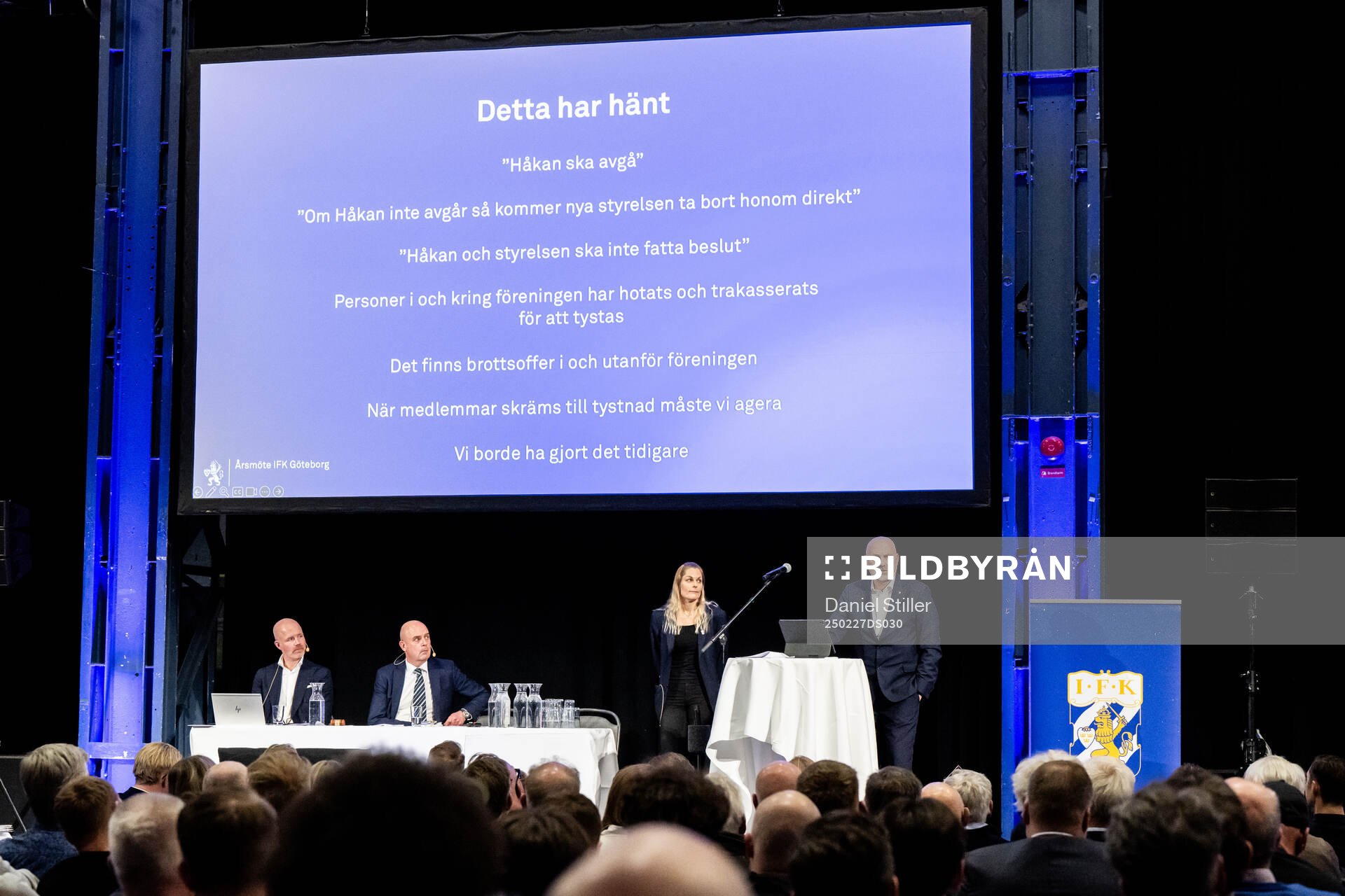 Mötessekreterare Peter Brandt, mötesordförande Anders