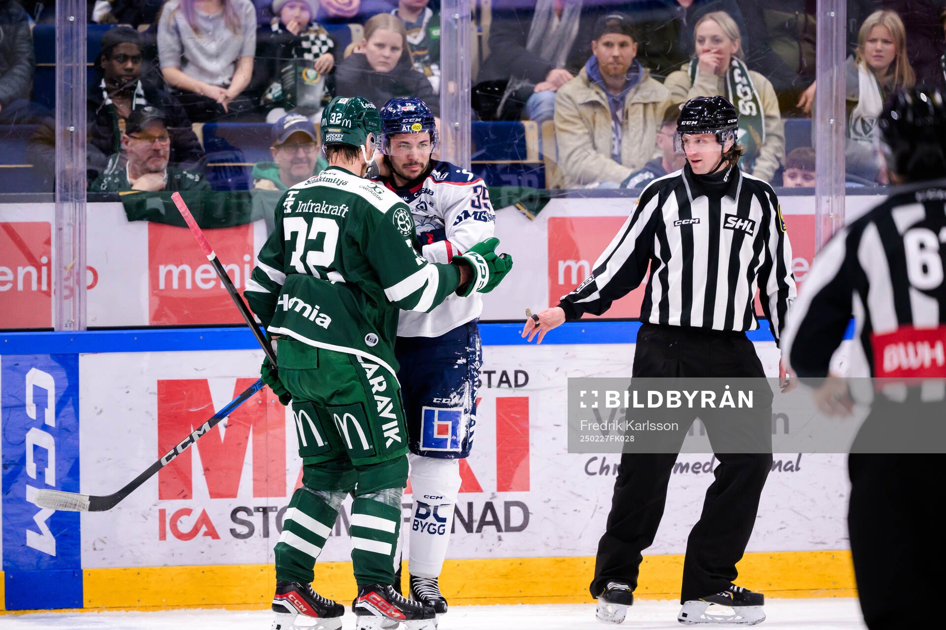 Färjestads Magnus Nygren och Linköpings Ty Rattie