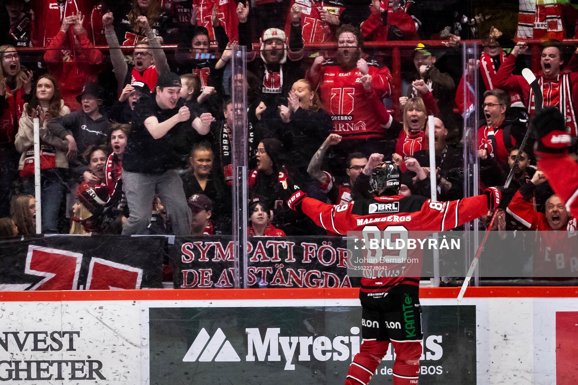 Örebros Patrik Karlkvist jublar