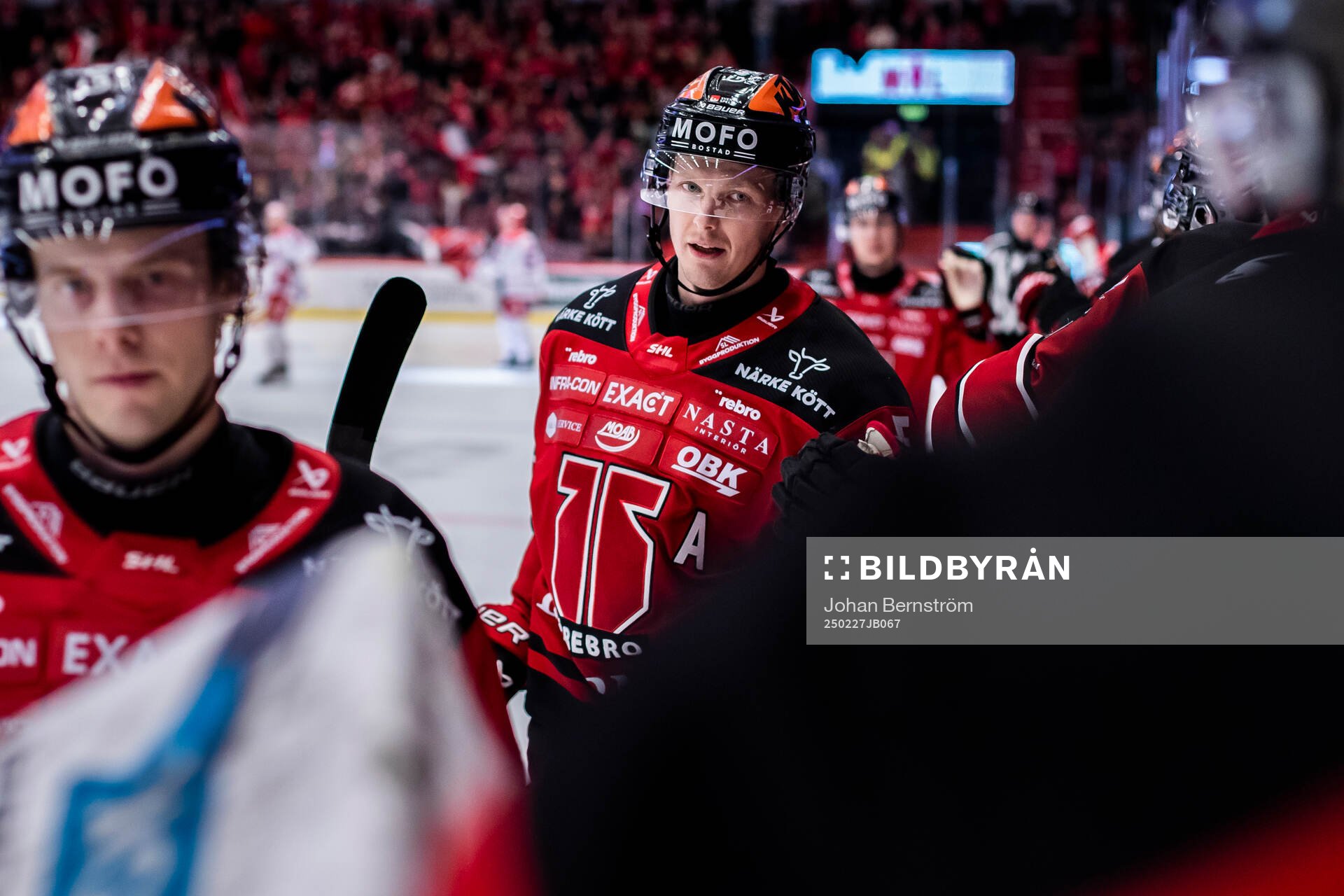 Örebros Gustav Backström jublar vid 3-2