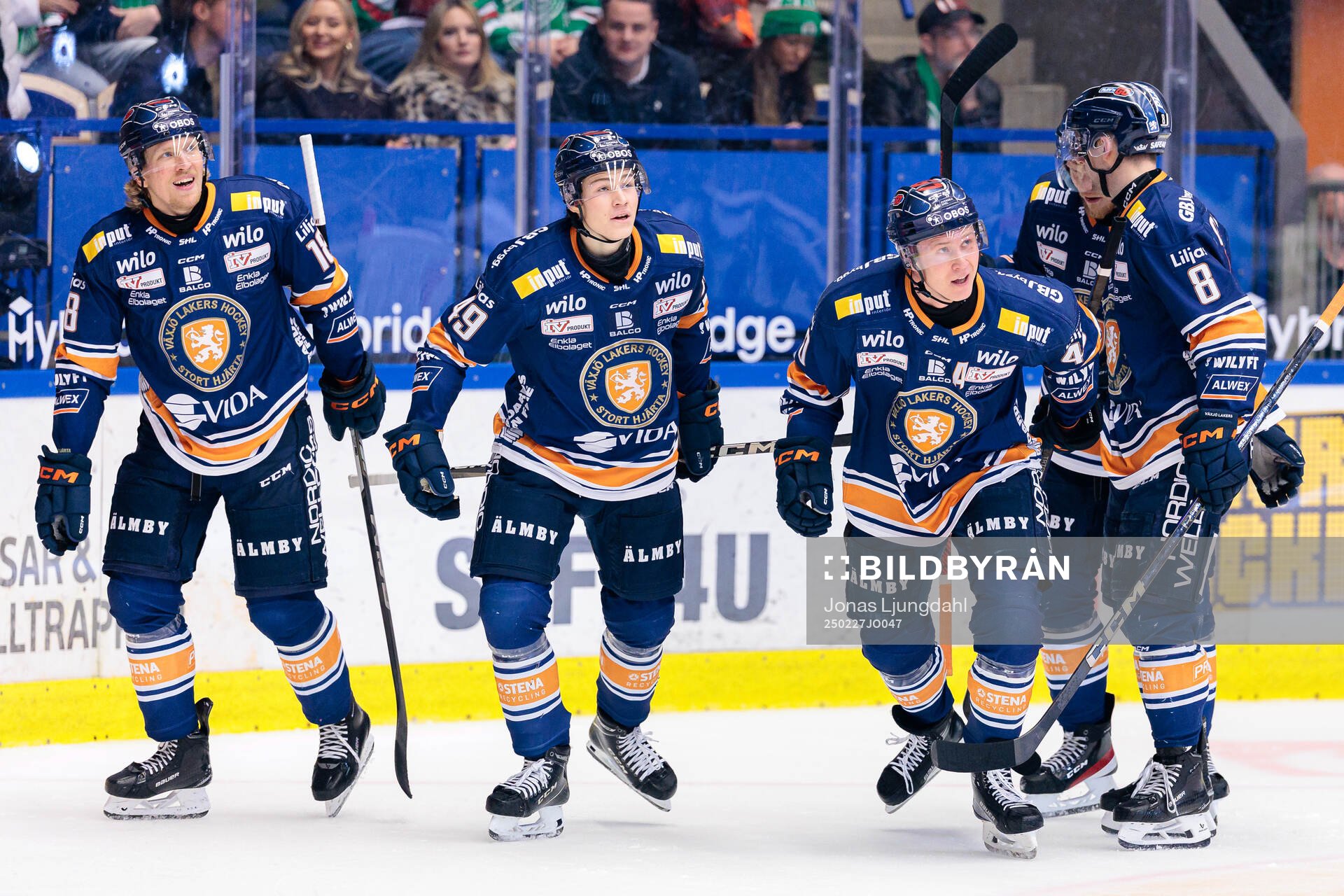 Växjös Marcus Sylvegård, Leo Sahlin Wallenius och Dennis