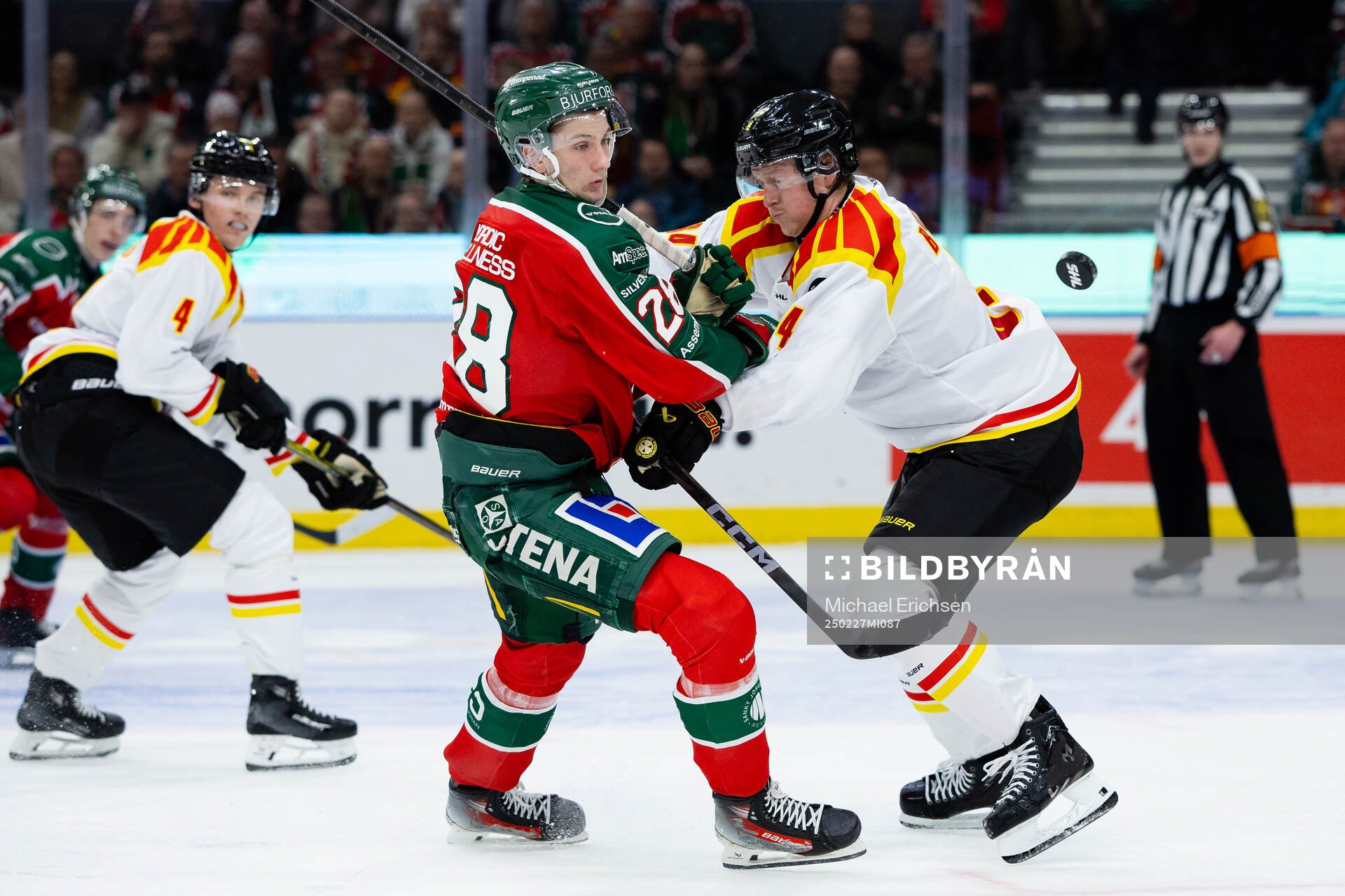 Frölundas Viktor Nörringer och Brynäs Jacob Bengtsson