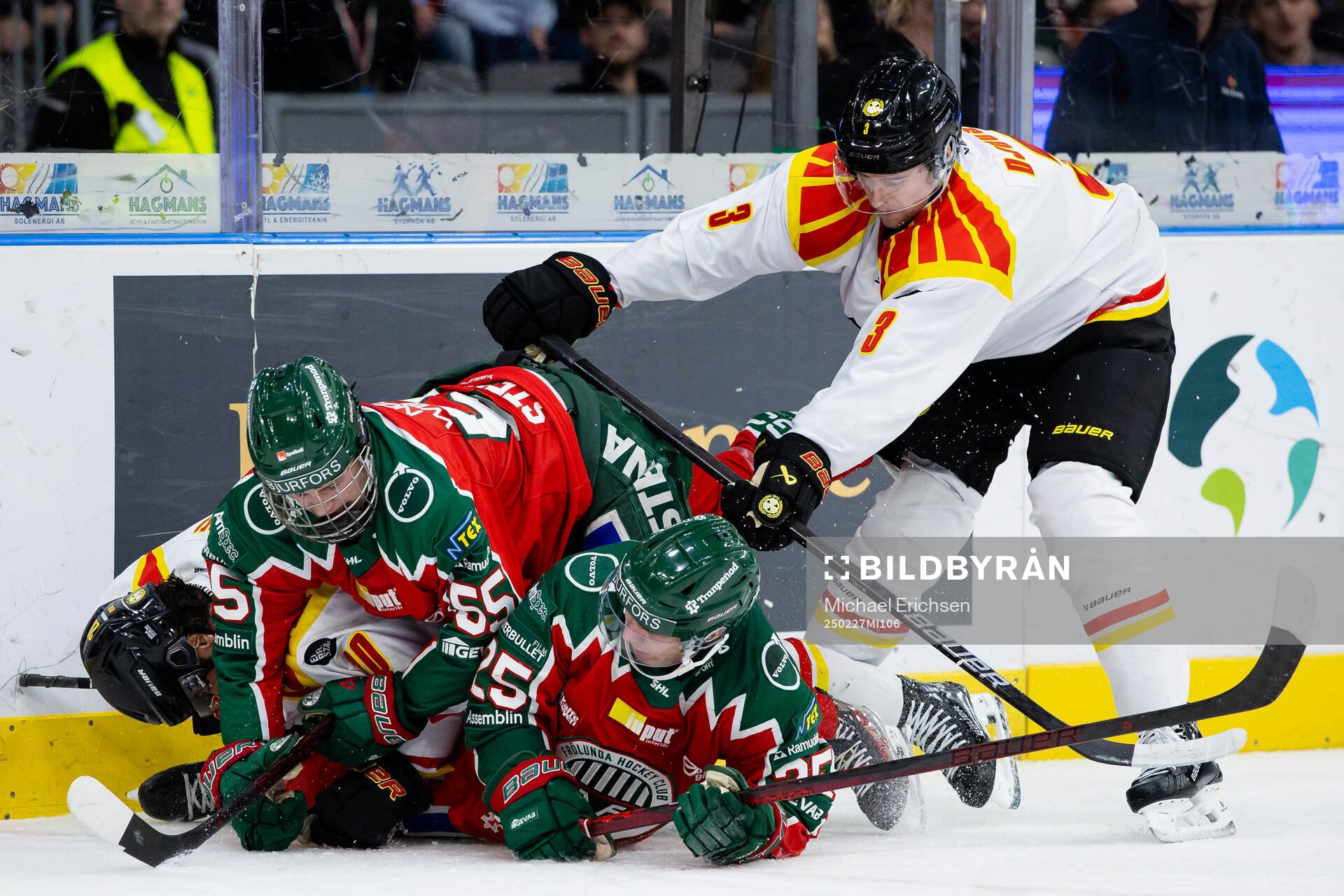 Brynäs Tyler Vesel och Christian Djoos mot  Frölundas