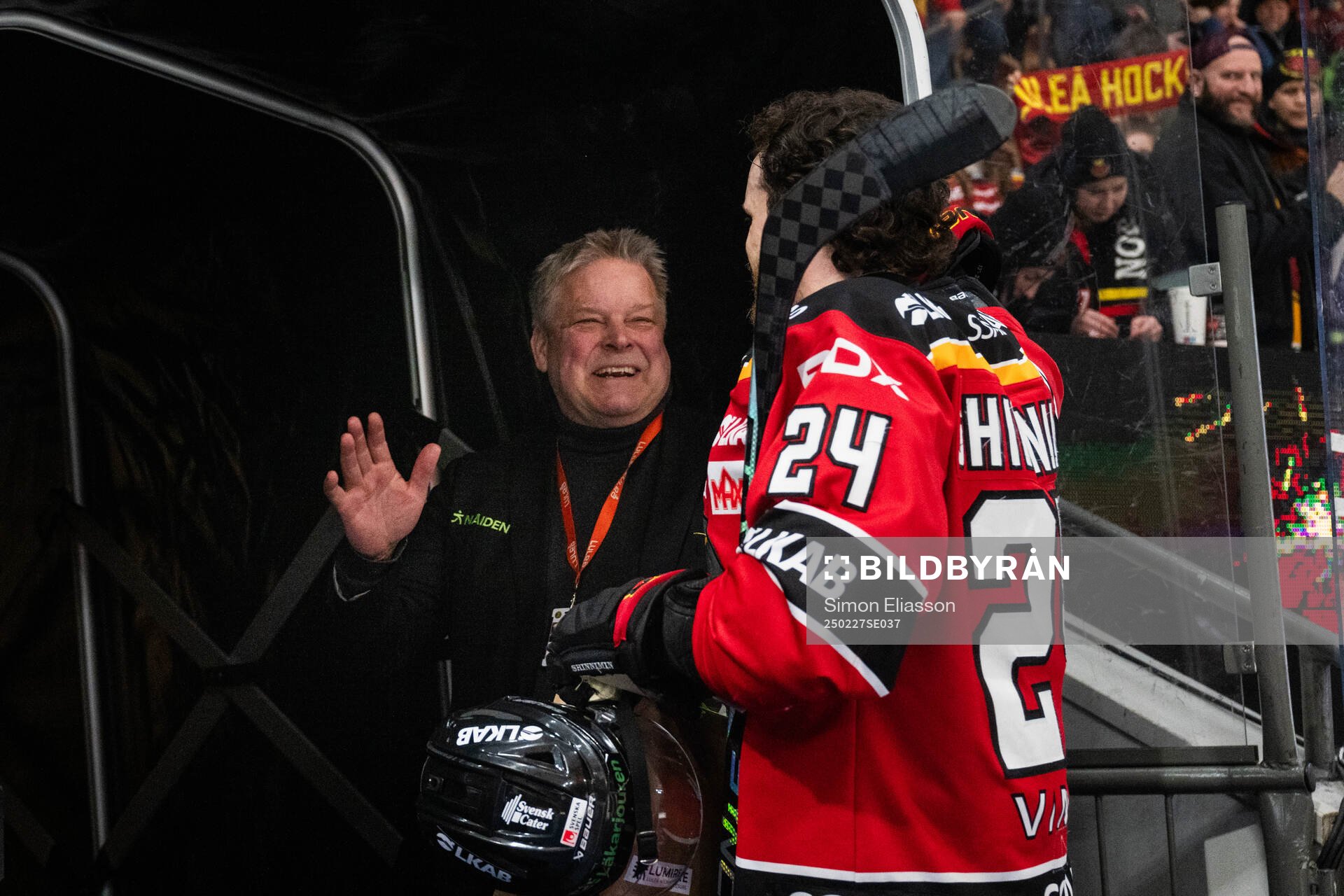 Luleås sportchef Thomas Fröberg och Brendan Shinnimin