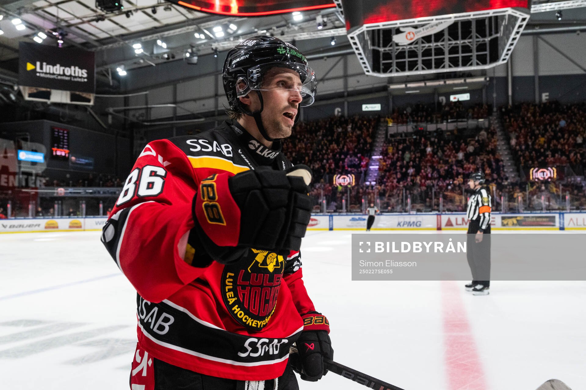 Luleås Mathias Bromé jublar