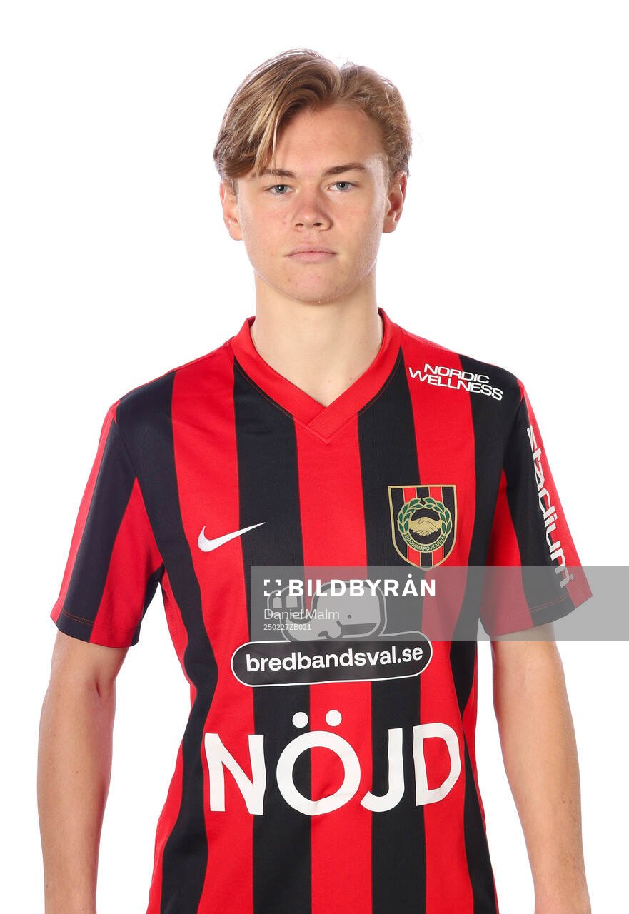 Brommapojkarnas Charlie Nildén poserar för ett porträtt den 27 februari 2025 i Stockholm.